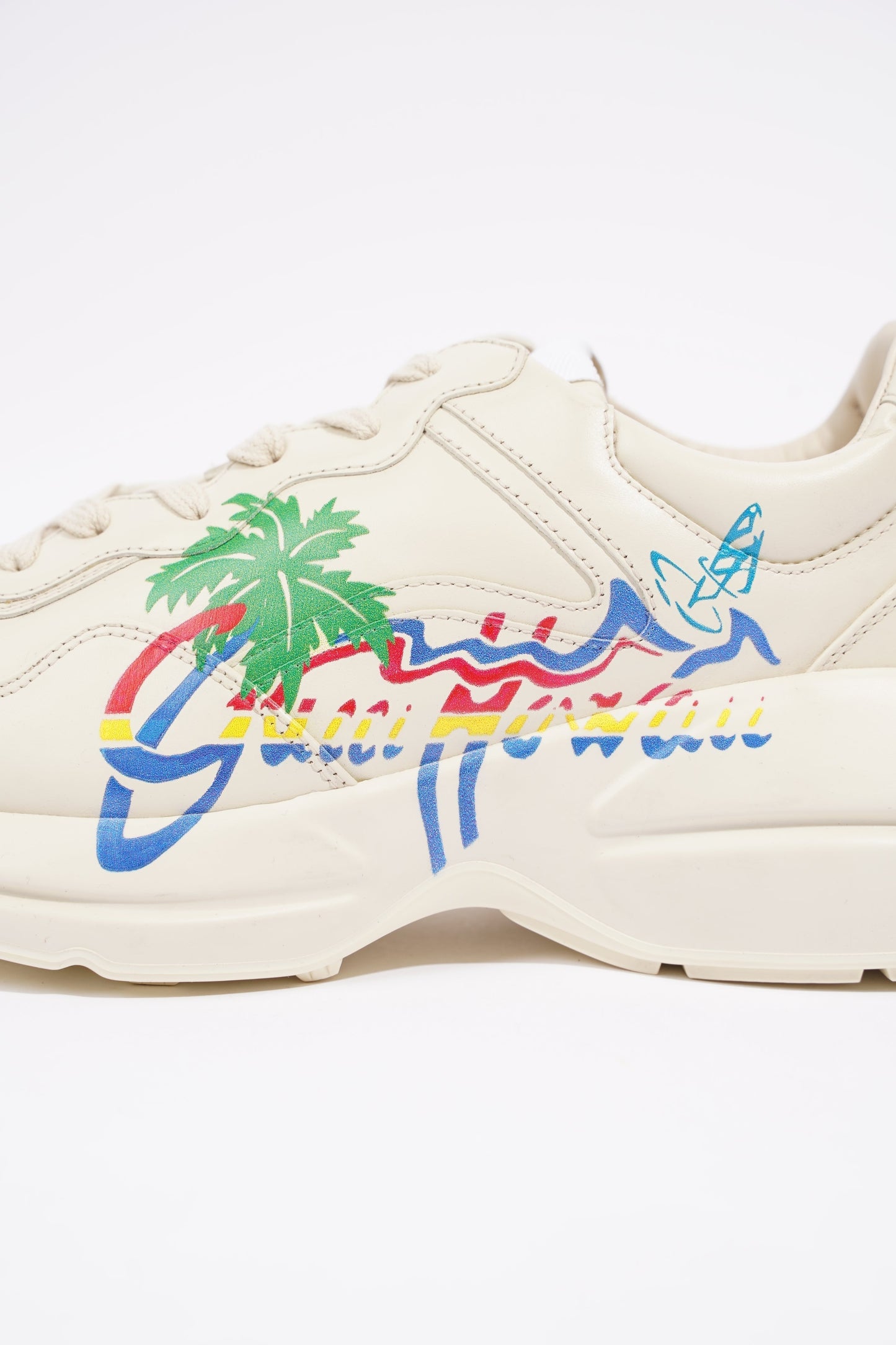 Gucci Mens Rhyton Ivory / Hawaii Print EU 42.5 / UK 8.5