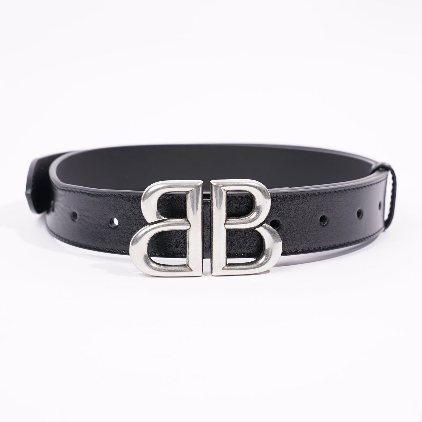 Gucci x Balenciaga  Hacker Project Womens BB Belt Black / Silver 90