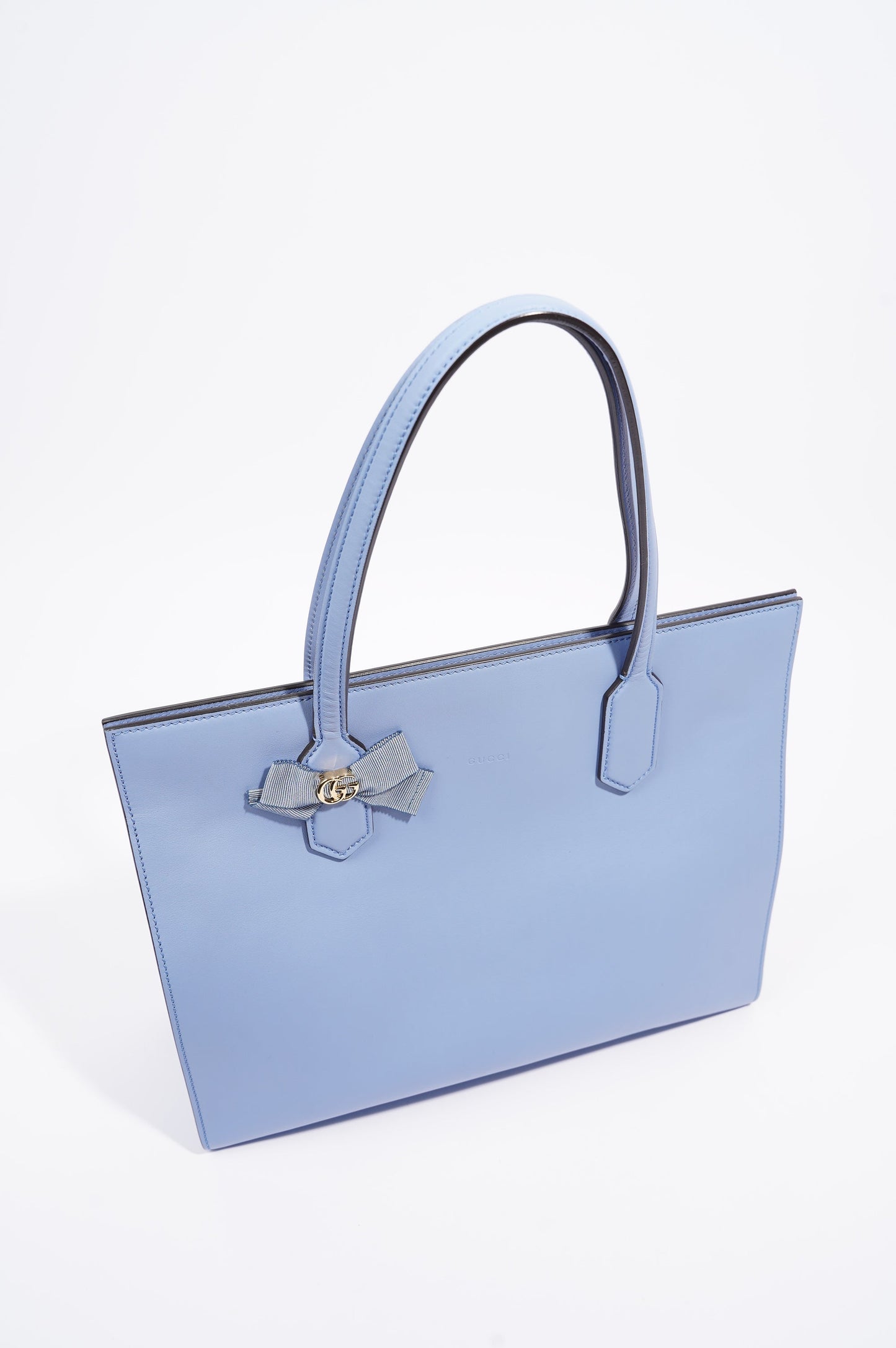 Gucci Womens Ribbon Tote Bag Blue