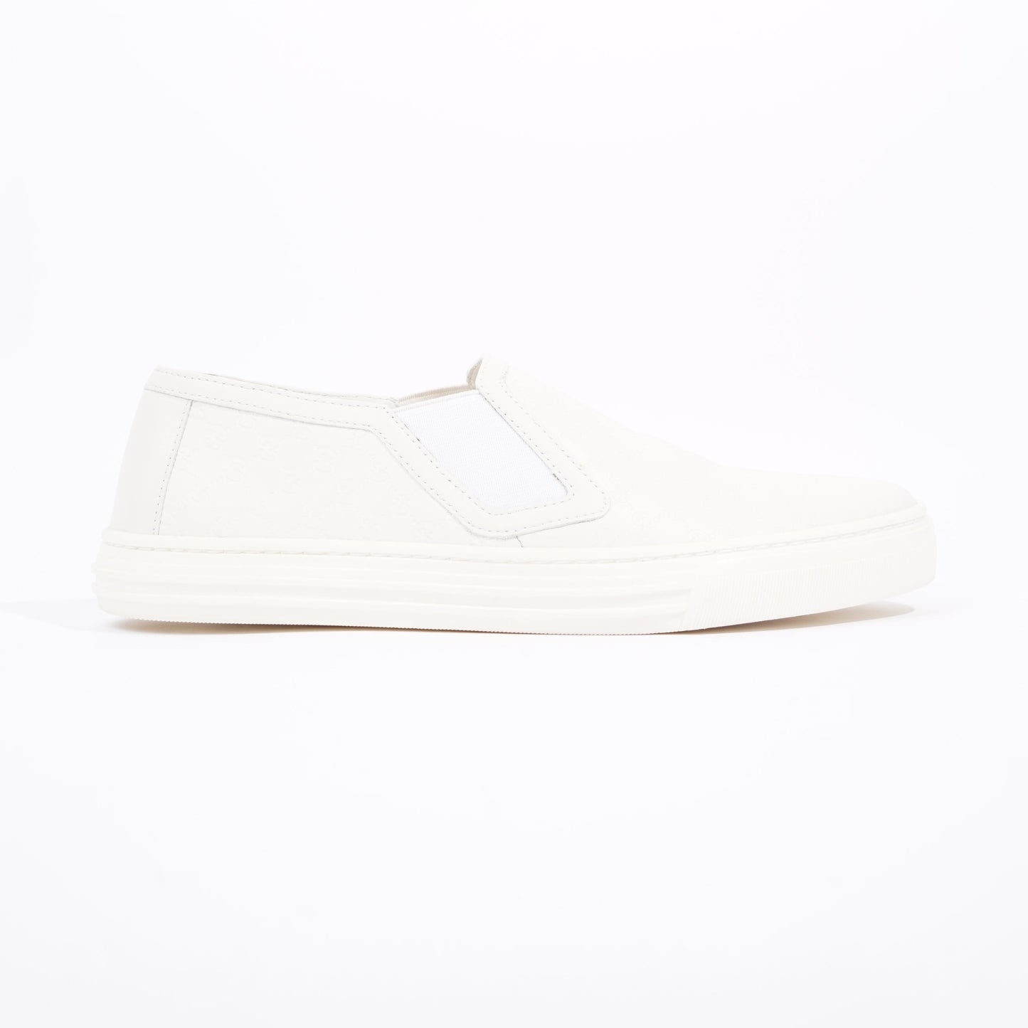 Gucci Womens Slip On Sneaker White Guccissima EU 37 / UK 4