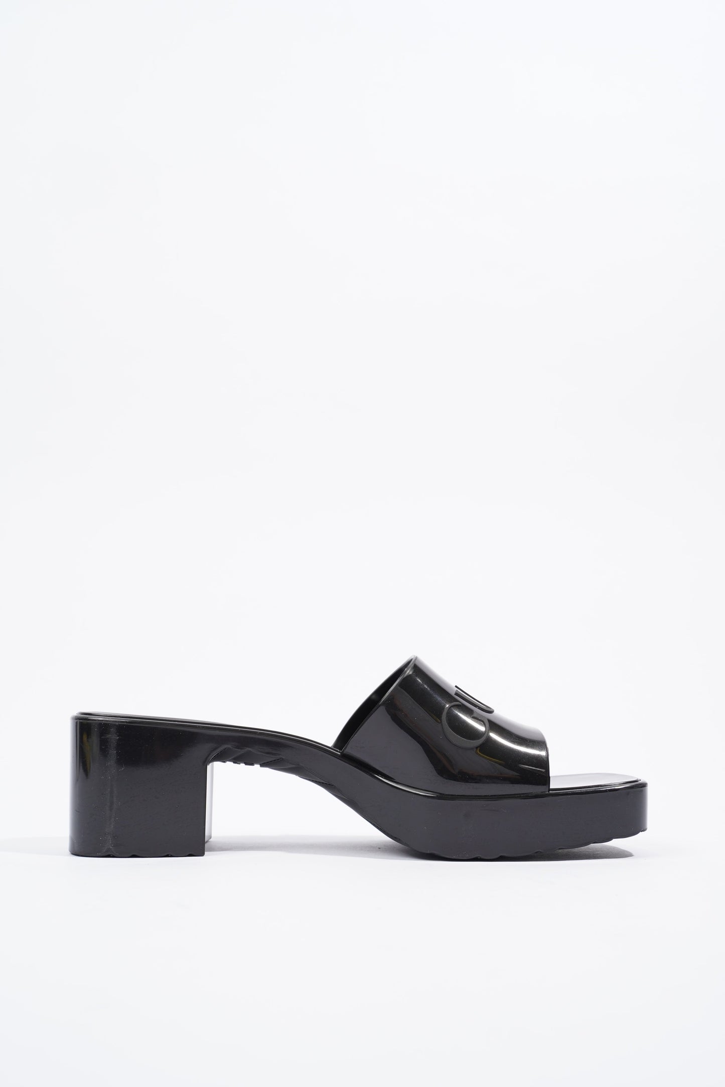 Gucci Rubber Slide Sandal Black EU 36 / UK 3