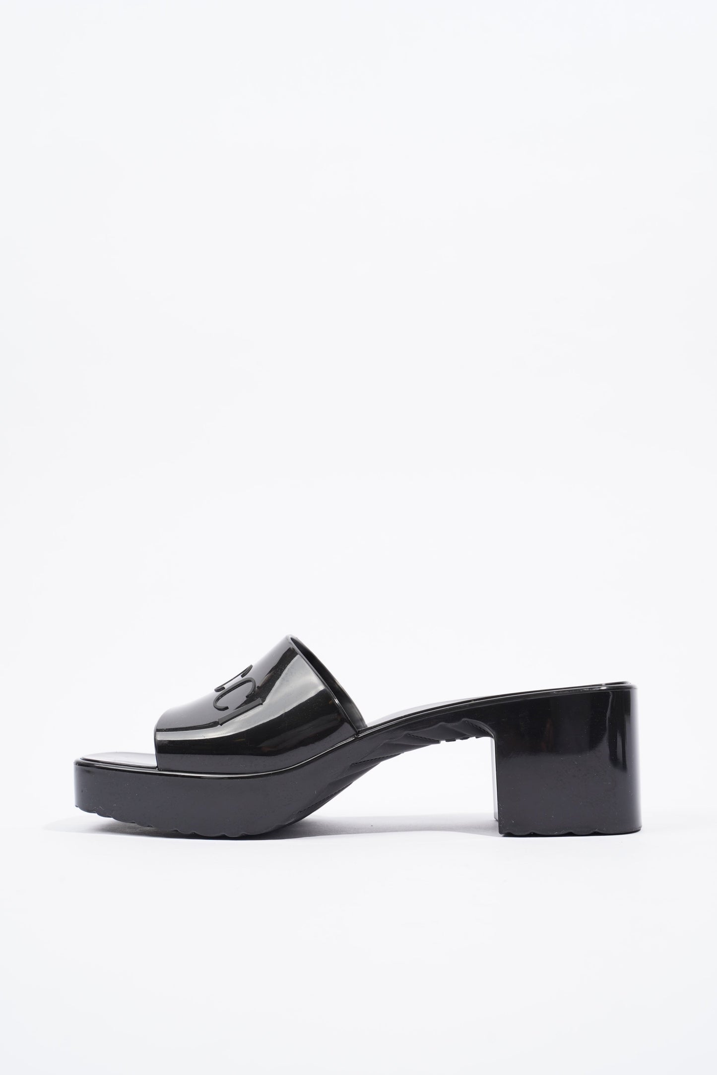 Gucci Rubber Slide Sandal Black EU 36 / UK 3