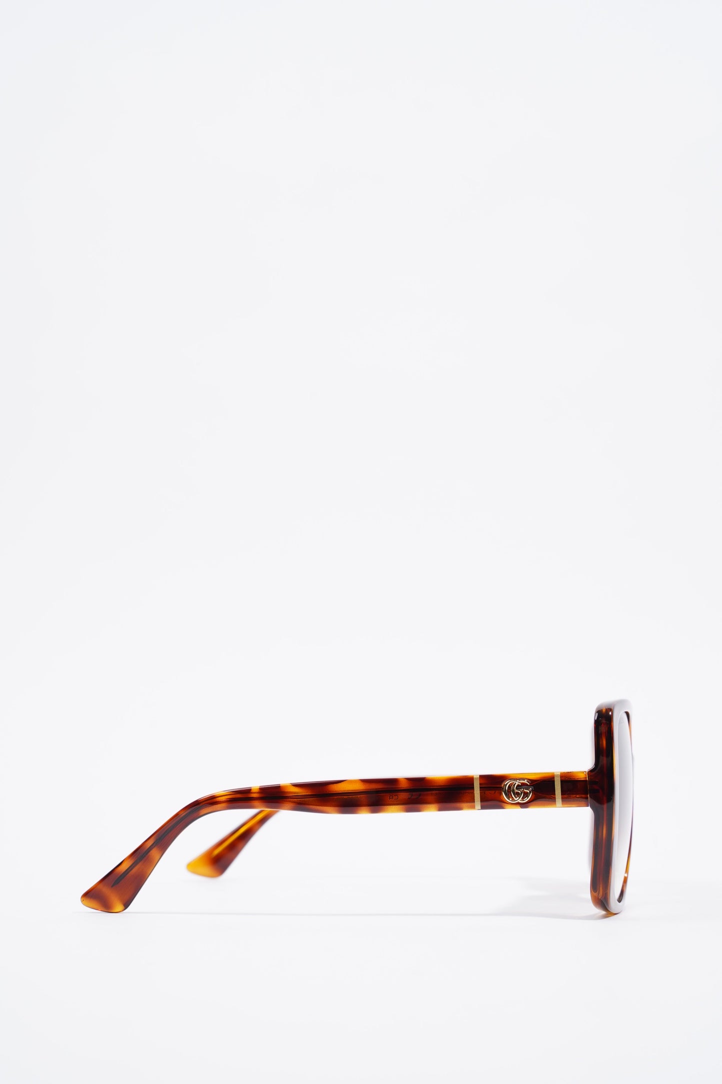 Gucci Womens Square Sunglasses Brown Acetate 145