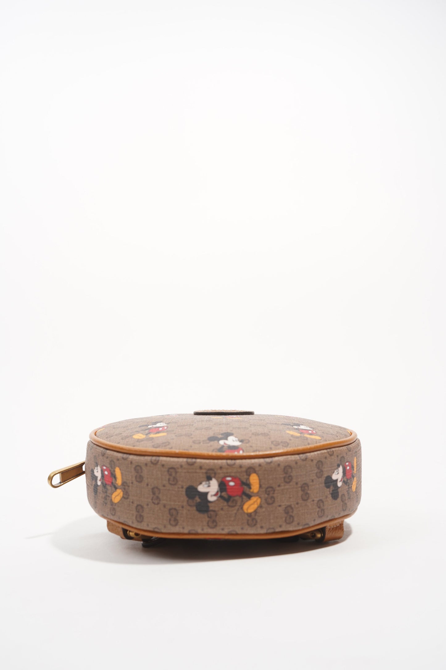 Gucci x Disney Womens Round Mini Backpack Supreme Brown