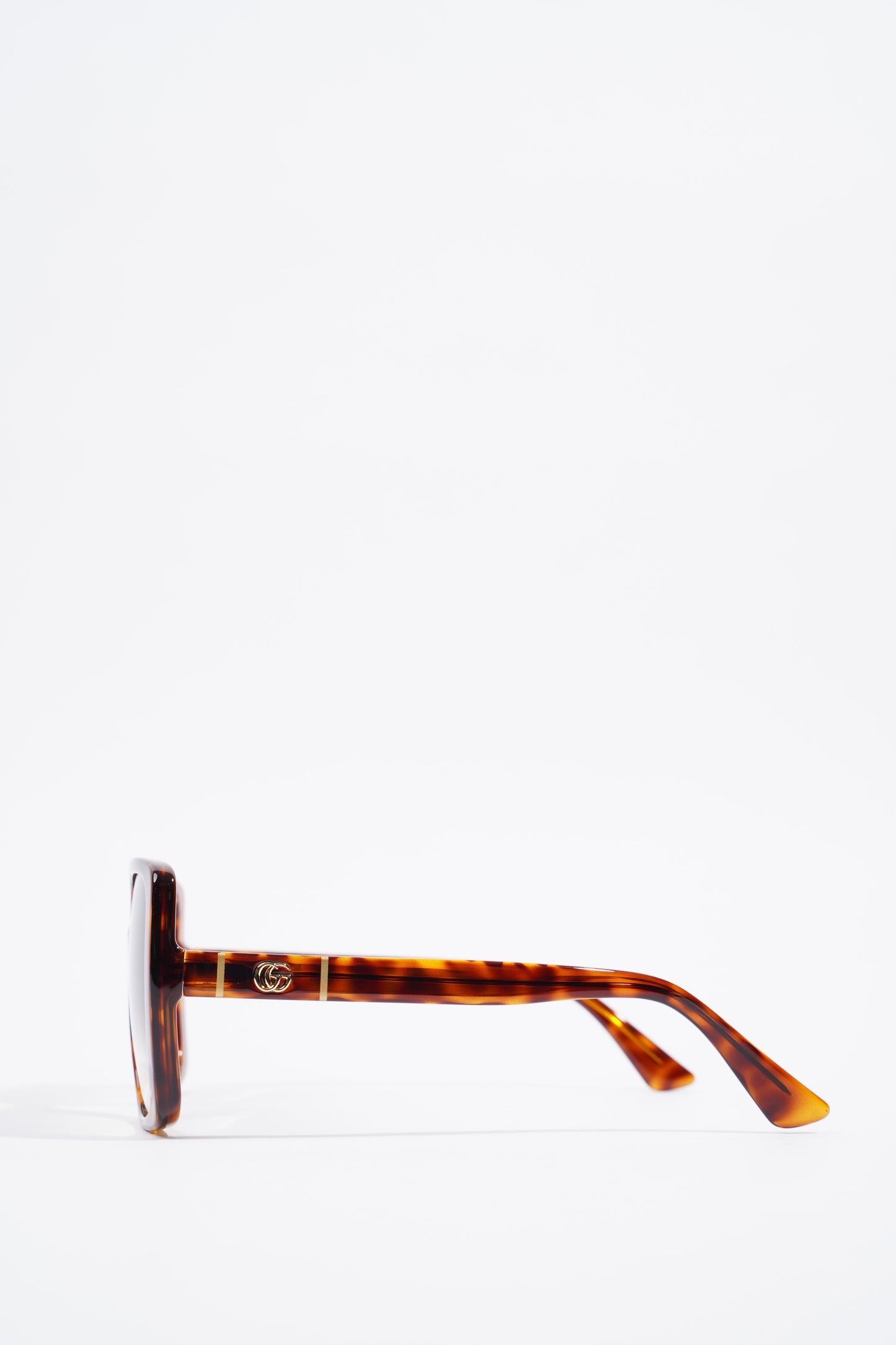 Gucci Womens Square Sunglasses Brown Acetate 145