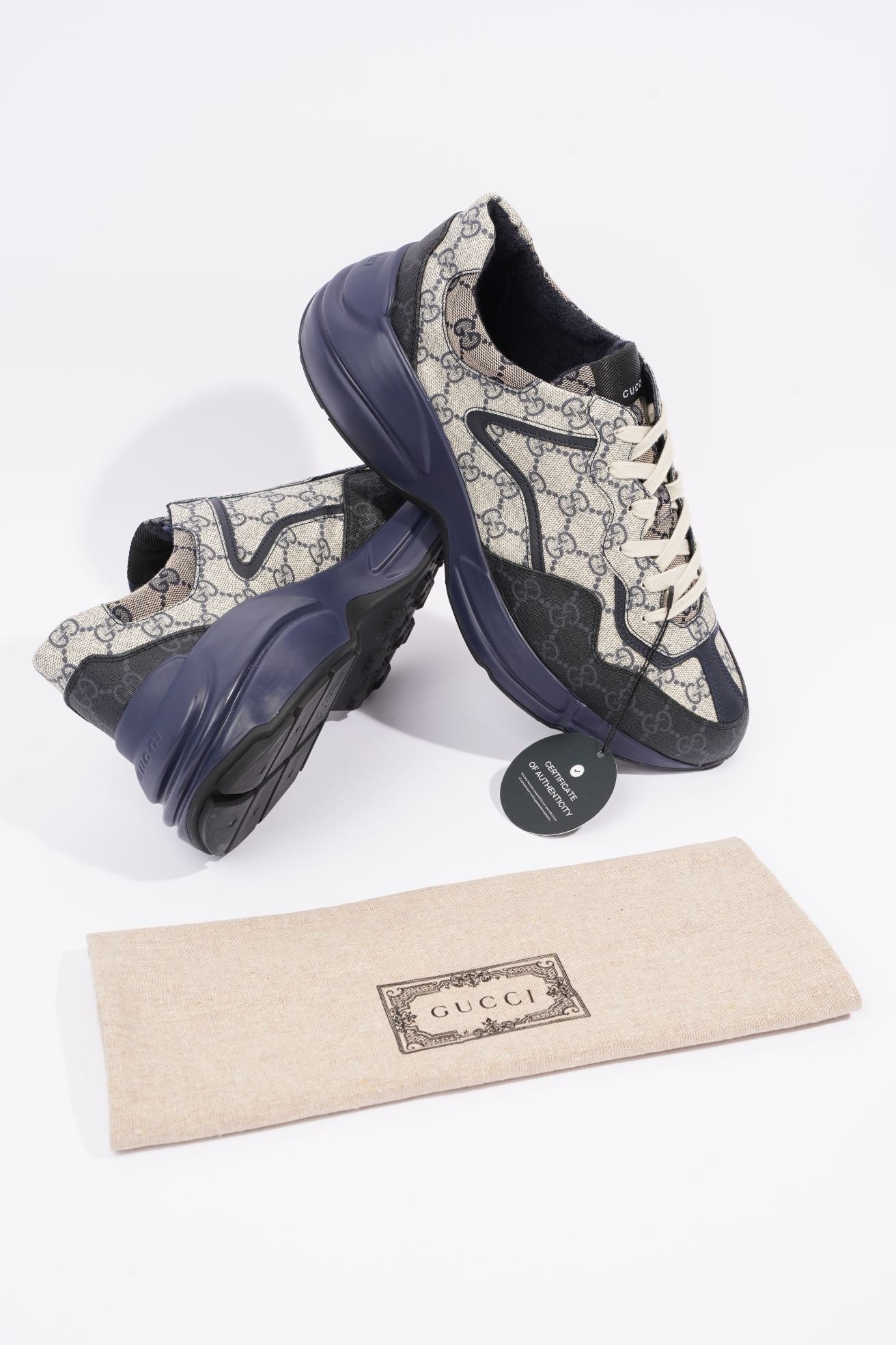 Gucci Mens Rhyton Supreme / Navy EU 43 / UK 9