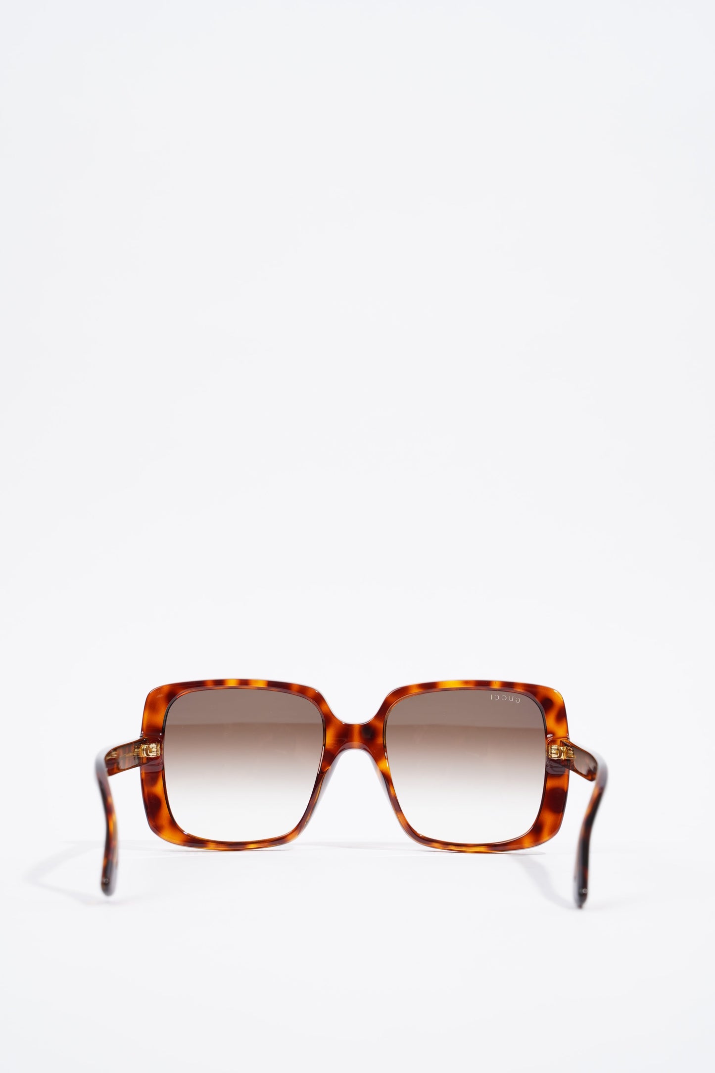 Gucci Womens Square Sunglasses Brown Acetate 145