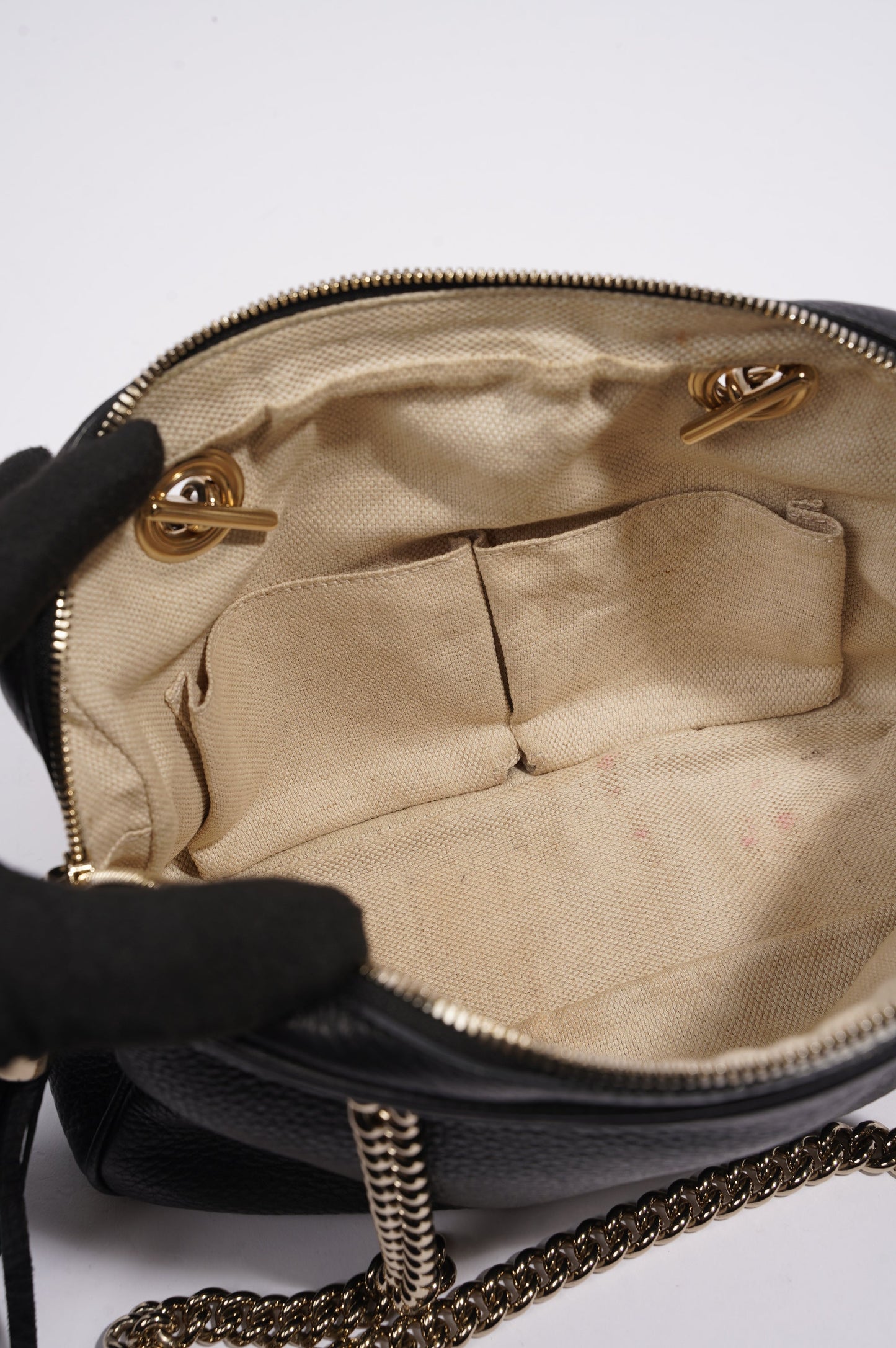 Gucci Soho Chain Bag Black Leather Medium