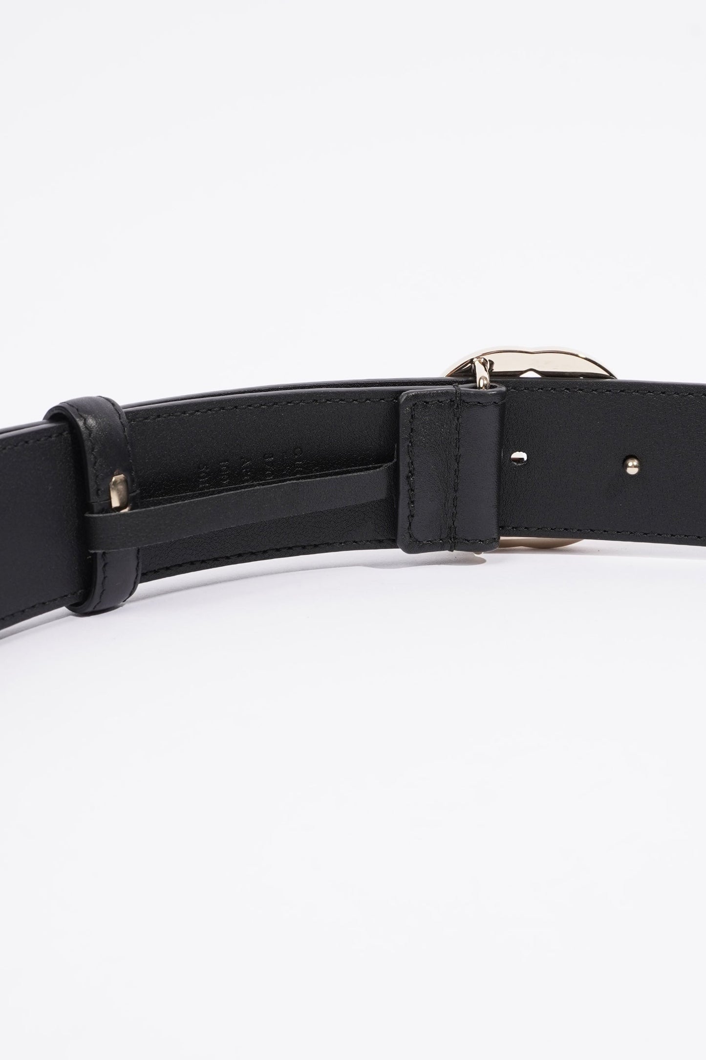 Gucci Womens Interlocking Belt Black Leather 100cm - 40"