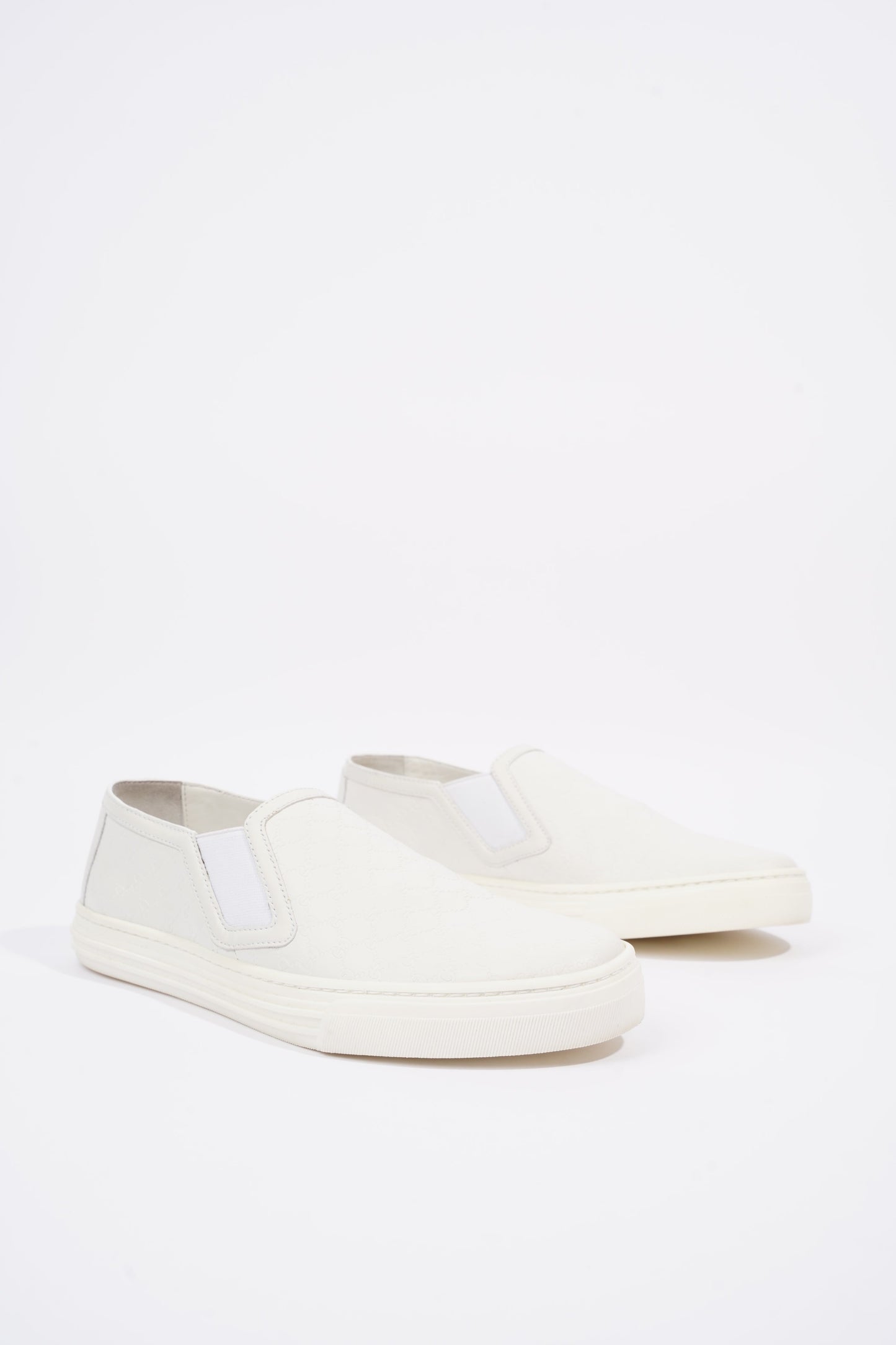 Gucci Womens Slip On Sneaker White Guccissima EU 37 / UK 4