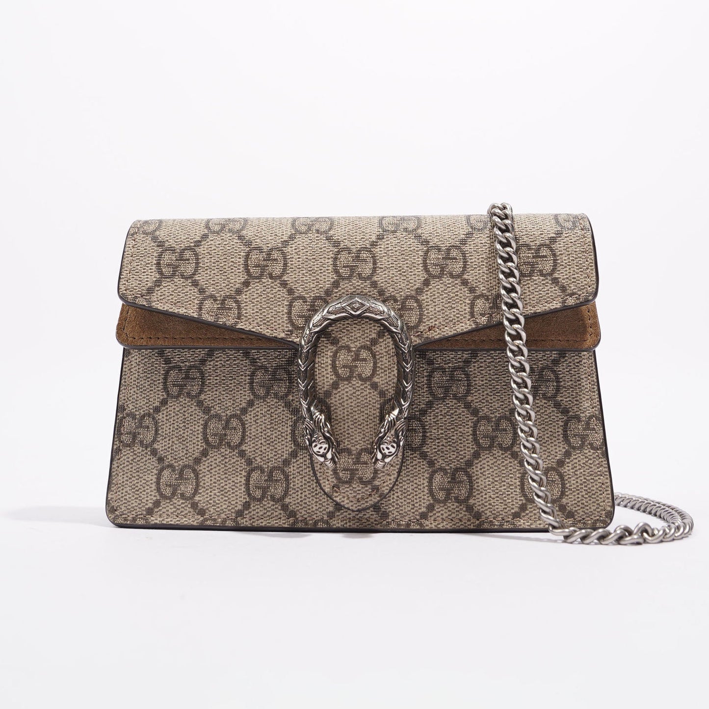 Gucci Womens Dionysus Bag Brown Canvas Super Mini