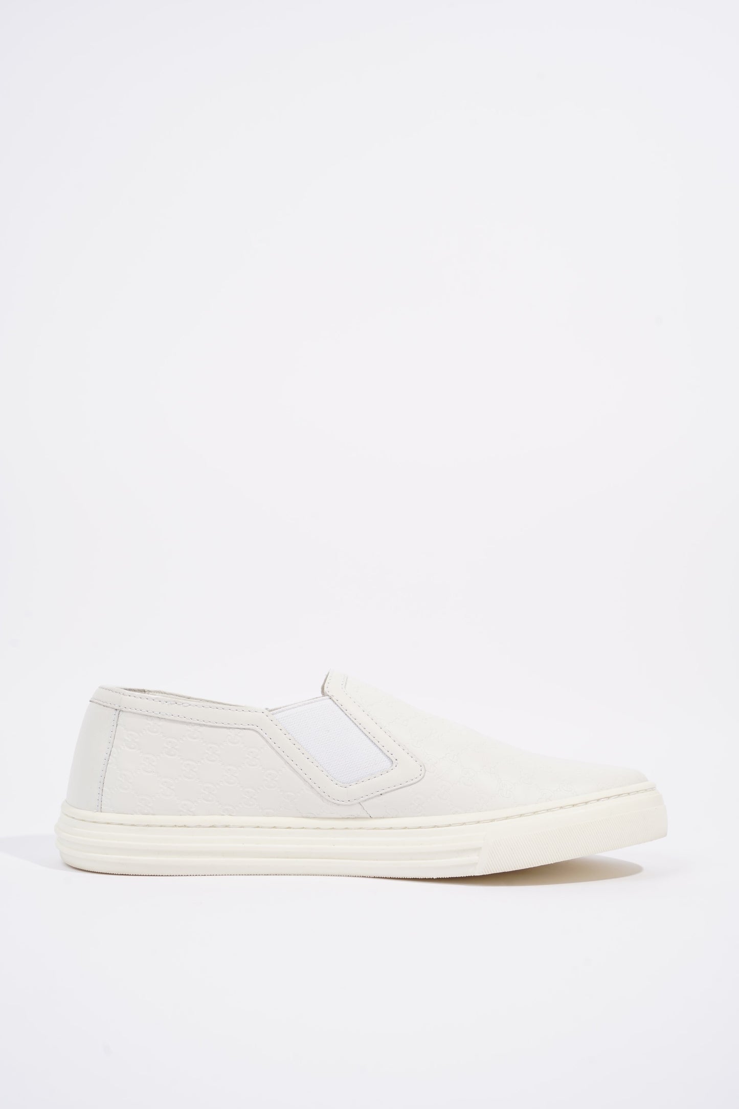 Gucci Womens Slip On Sneaker White Guccissima EU 37 / UK 4