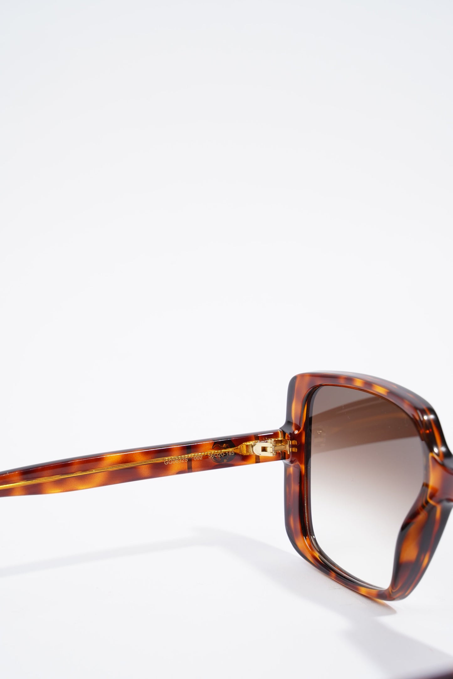 Gucci Womens Square Sunglasses Brown Acetate 145