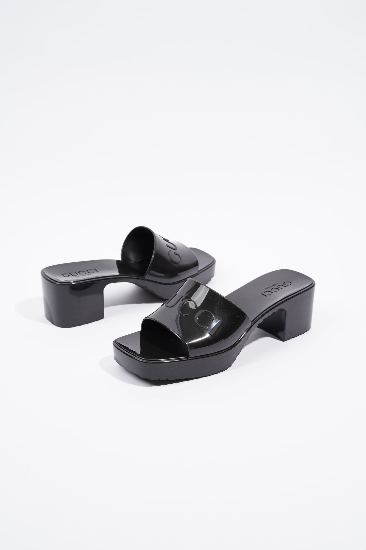 Gucci Rubber Slide Sandal Black EU 36 / UK 3