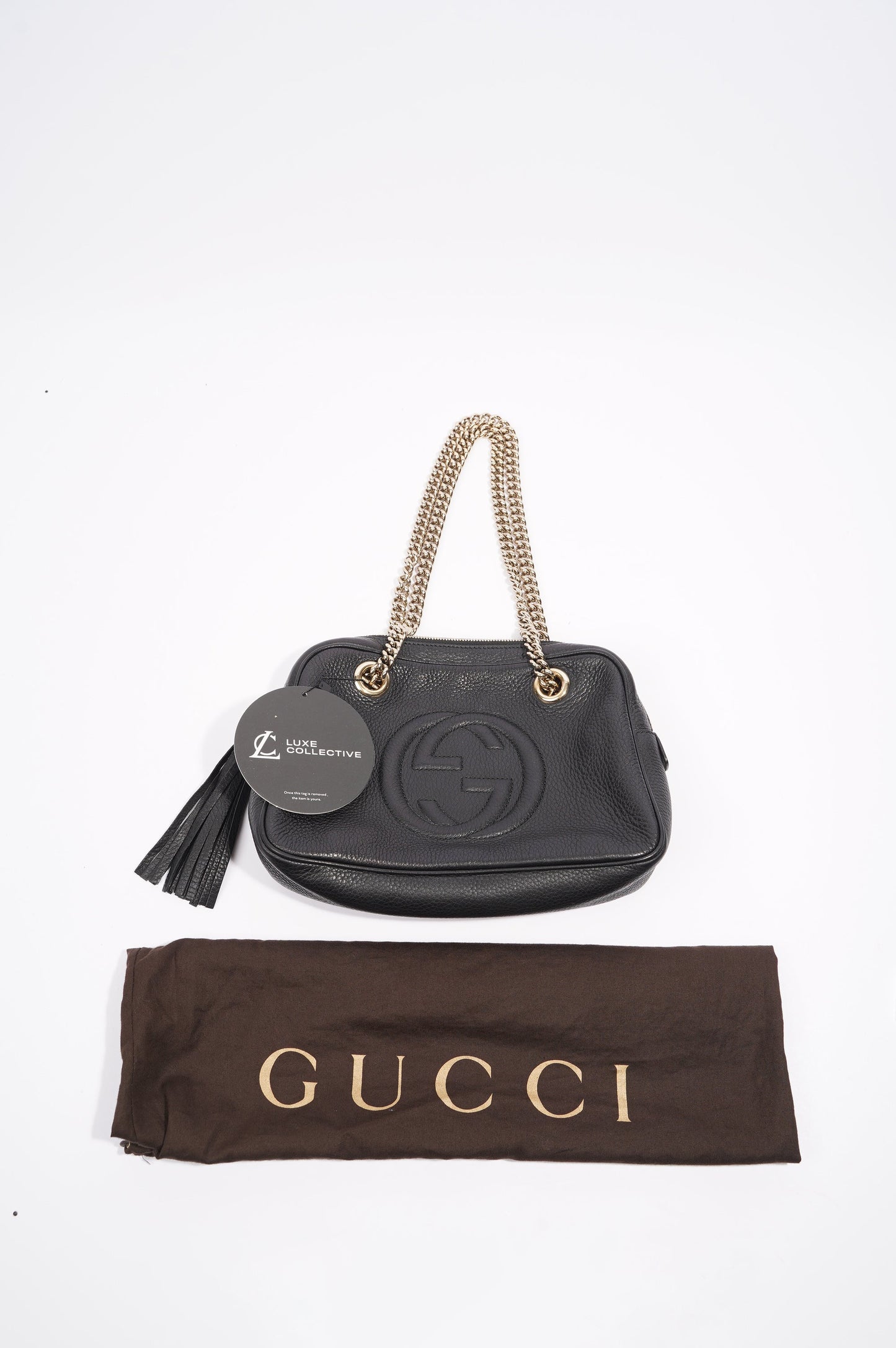 Gucci Soho Chain Bag Black Leather Medium
