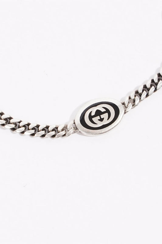 Gucci Mens Interlocking G Bracelet Sterling Sterling