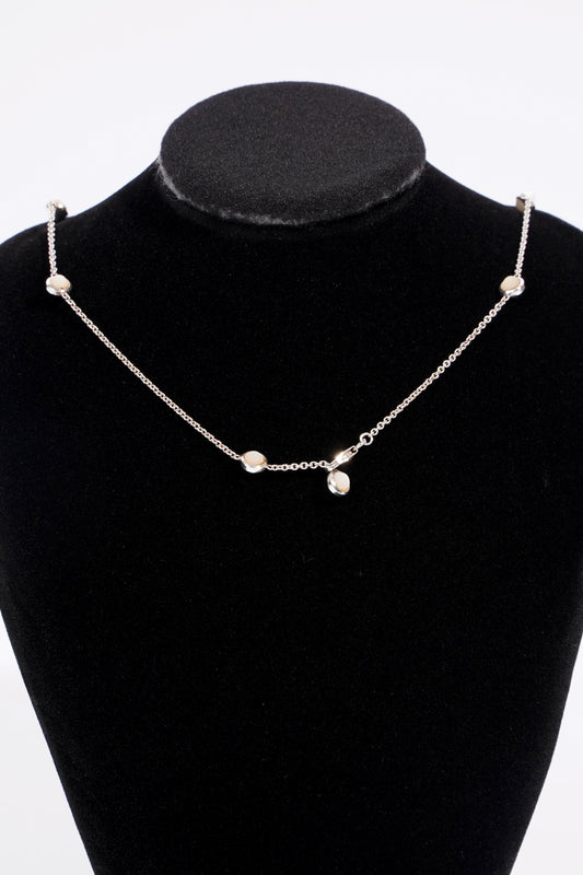 Gucci Mother of Pearl GG Necklace Sterling Silver