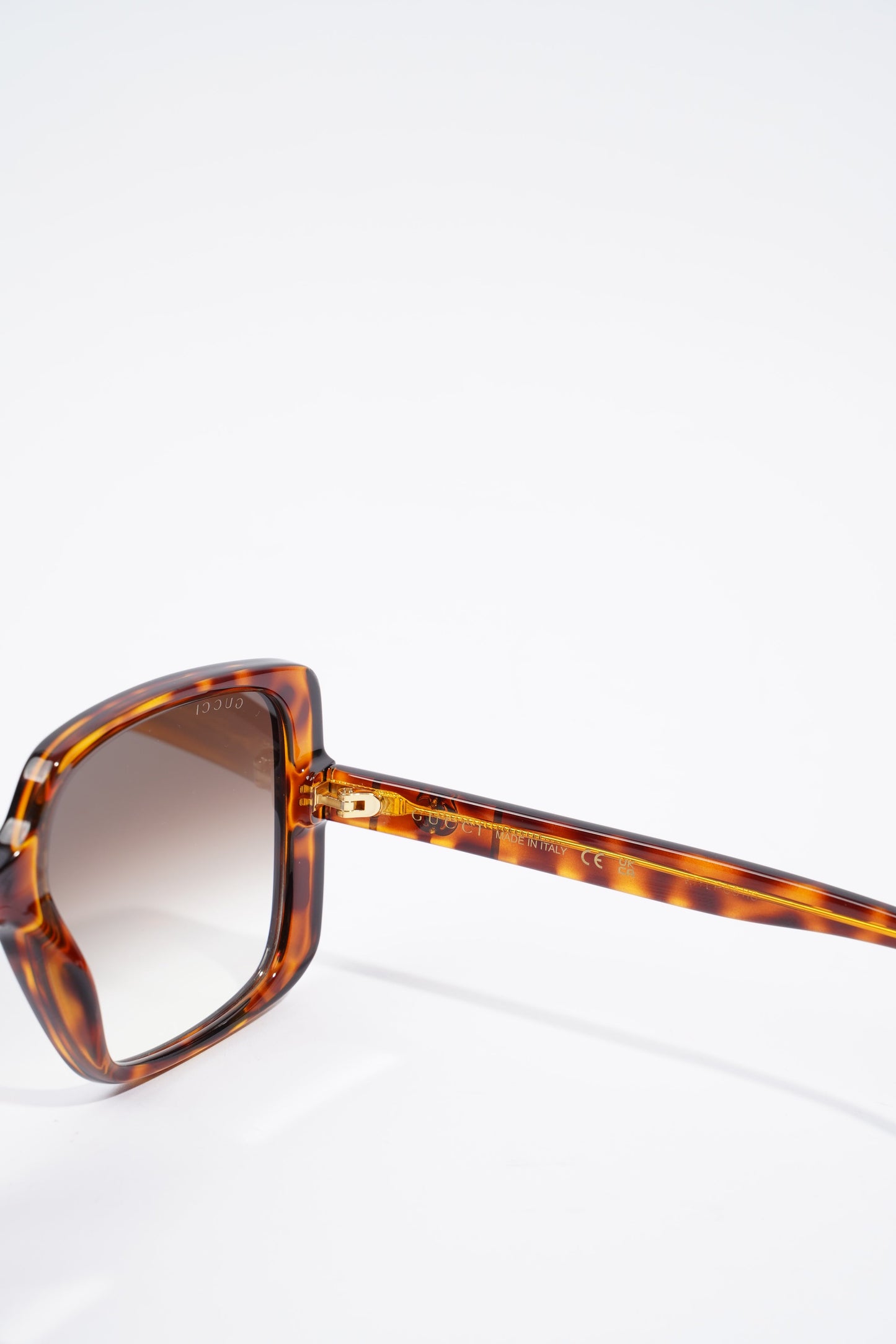 Gucci Womens Square Sunglasses Brown Acetate 145