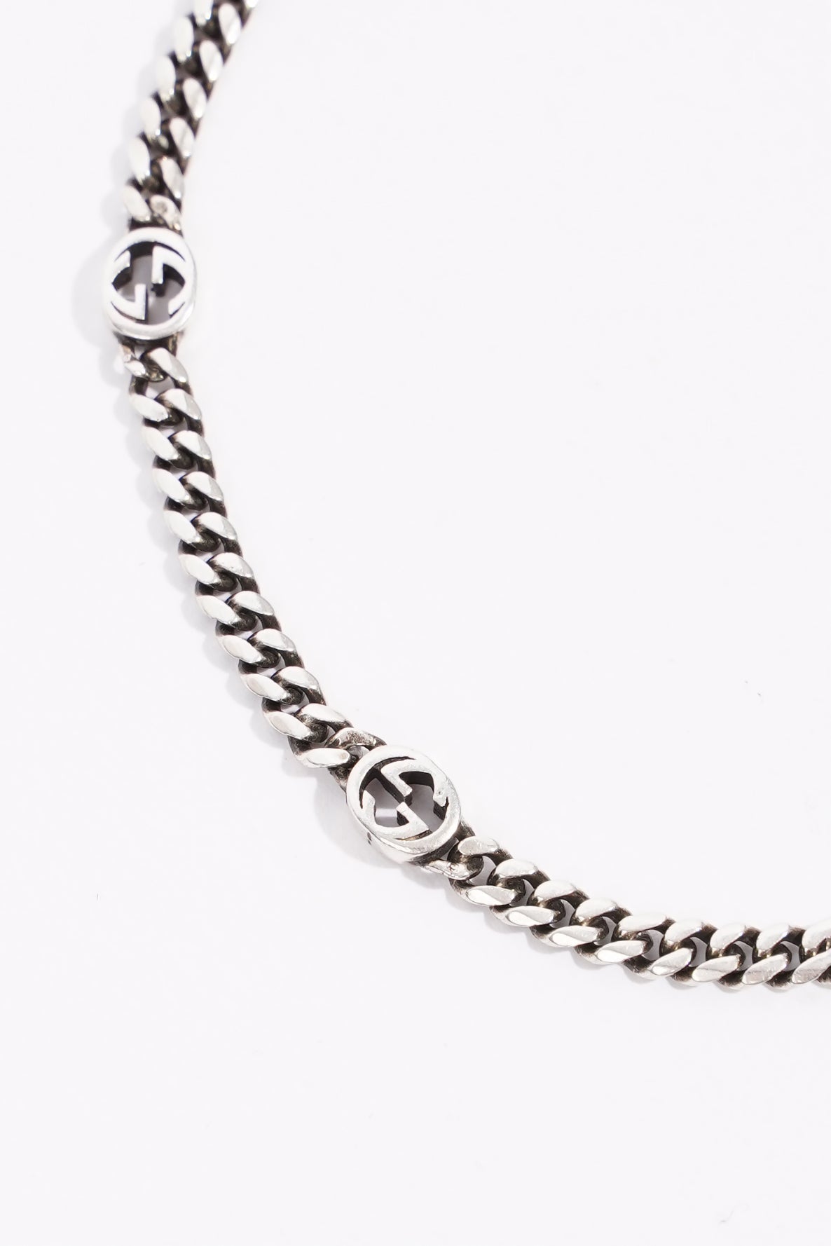 Gucci Mens Interlocking G Bracelet Sterling Sterling