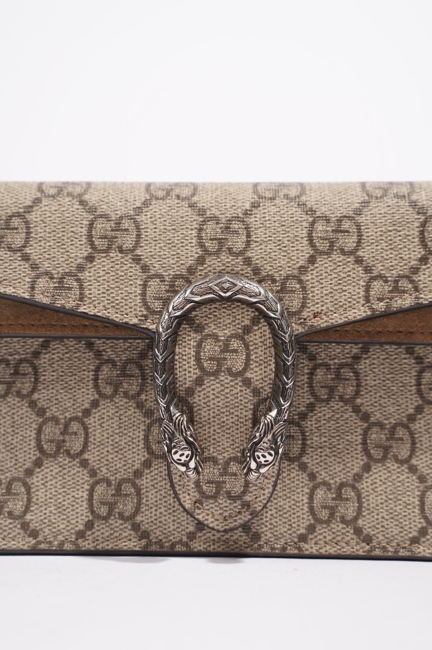 Gucci Womens Dionysus Bag Brown Canvas Super Mini