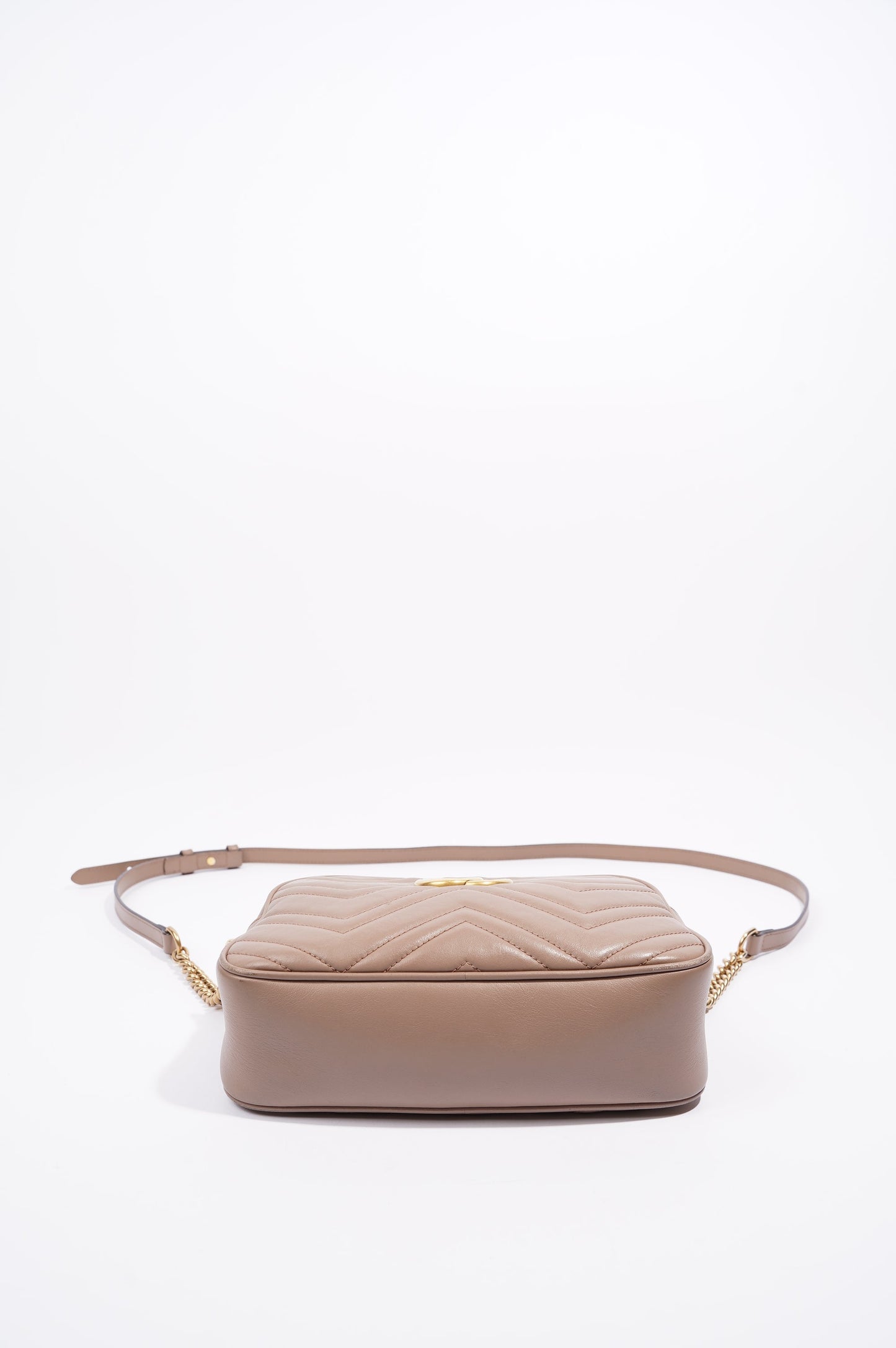 Gucci Womens Marmont Zip Nude / Gold Small