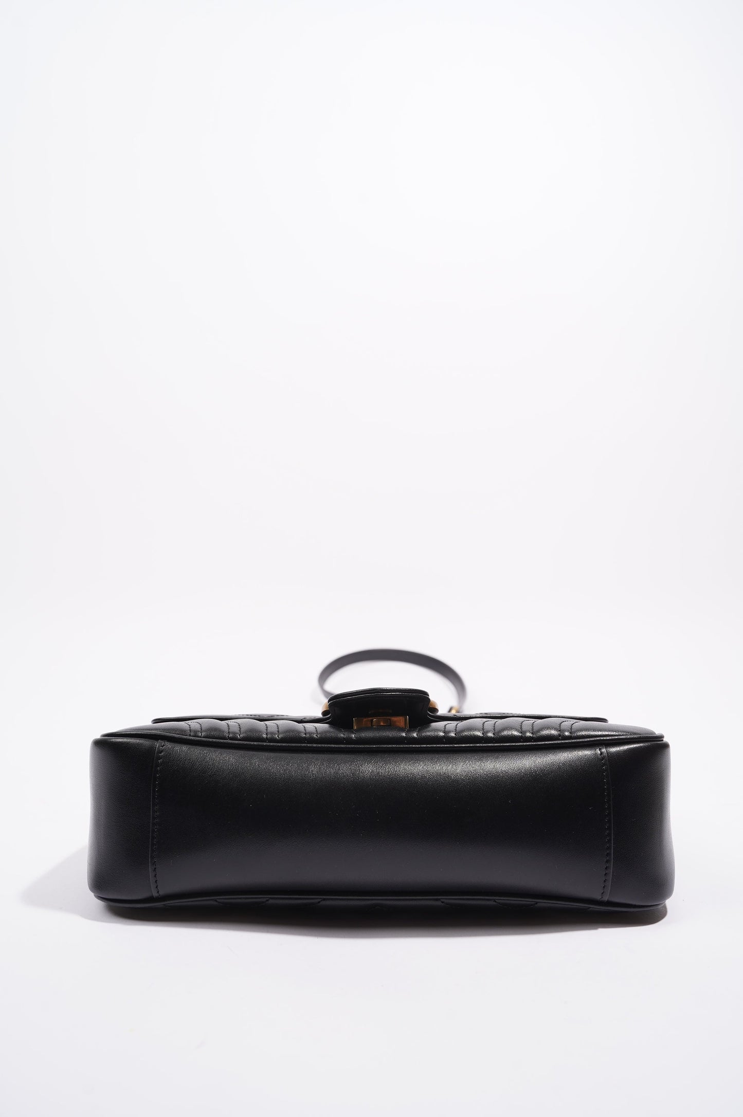Gucci Womens Marmont Flap Black / Gold Small
