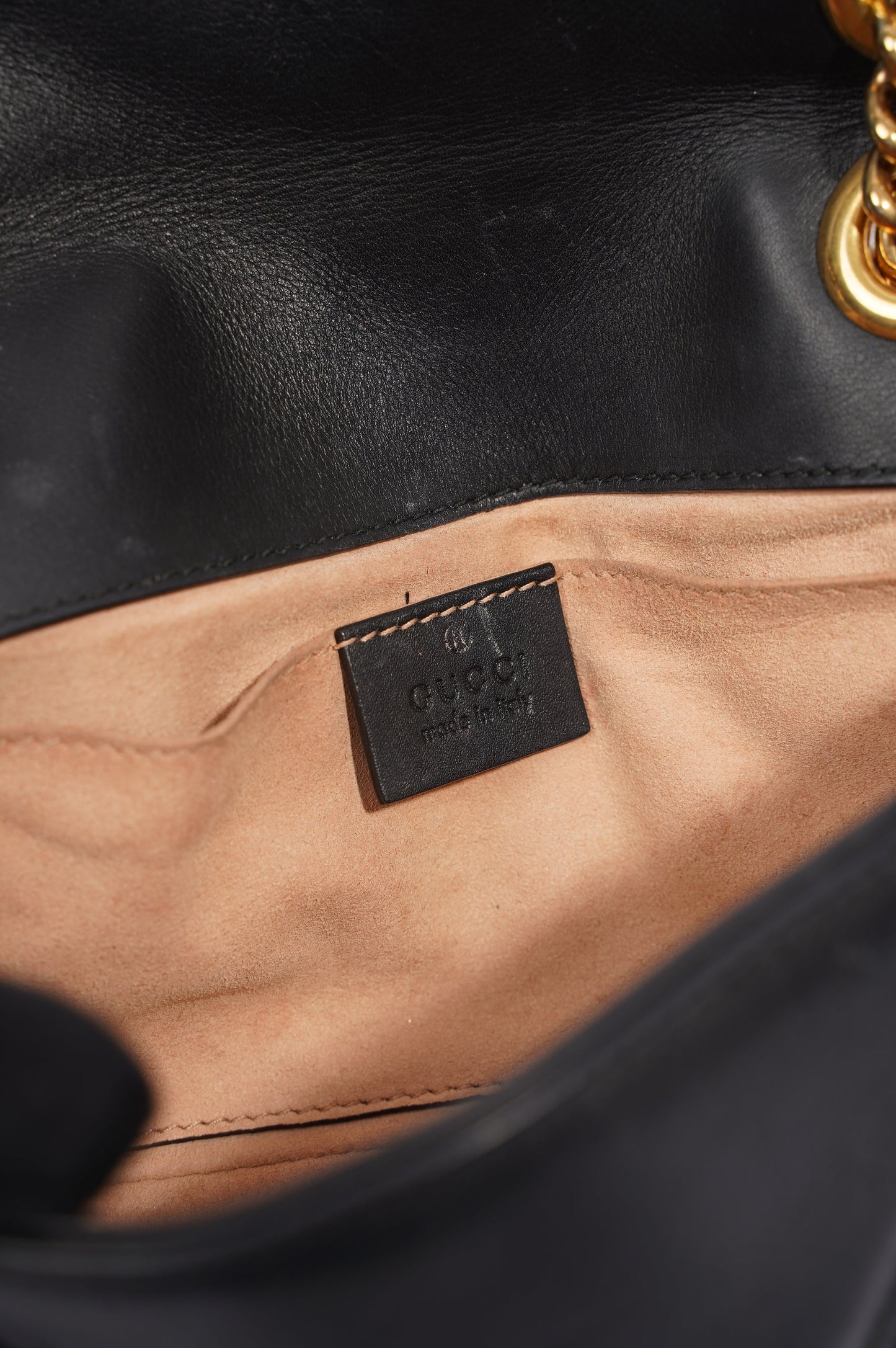 Gucci Womens GG Marmont Flap Bag Black Mini