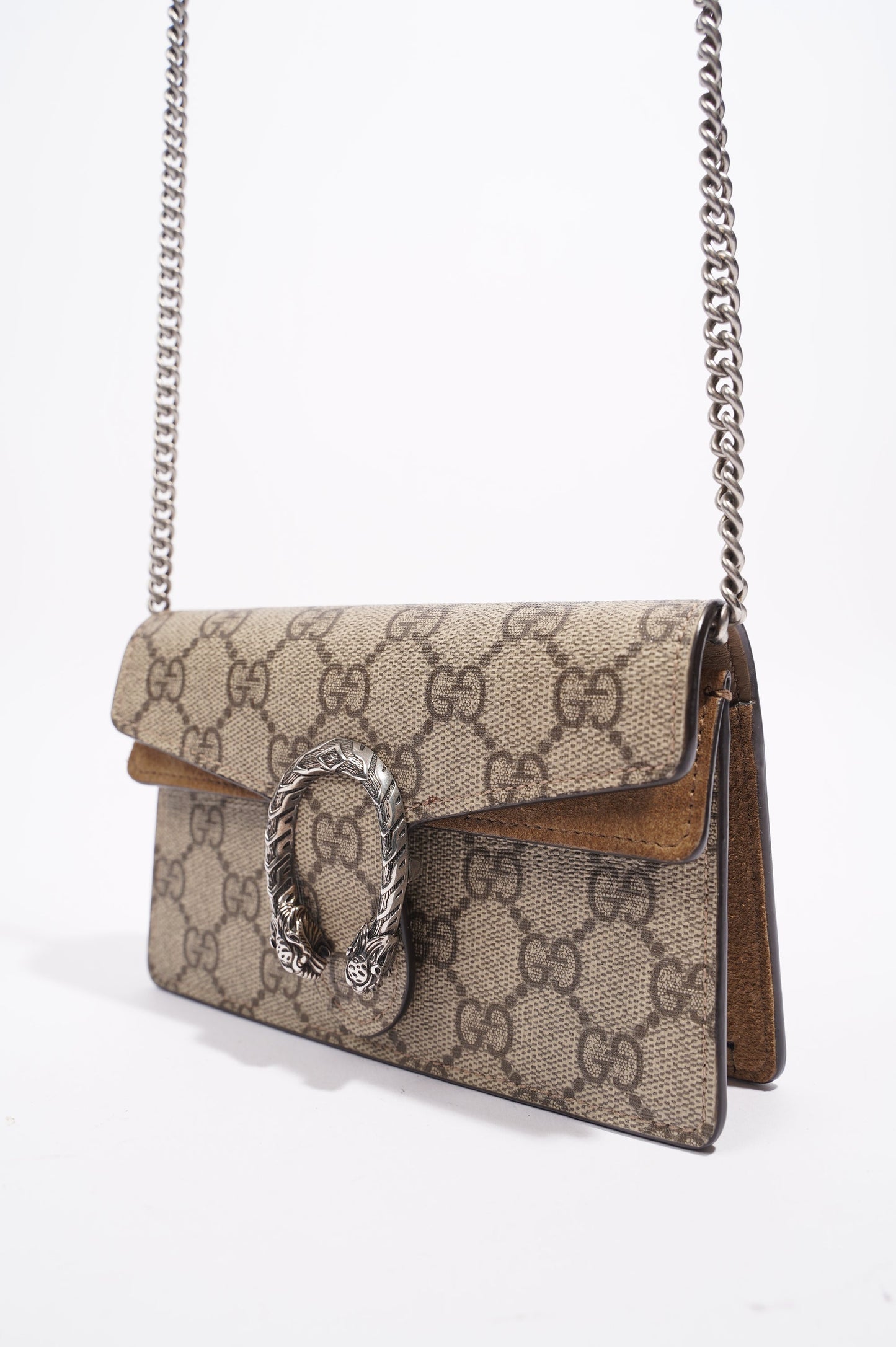 Gucci Womens Dionysus Bag Brown Canvas Super Mini