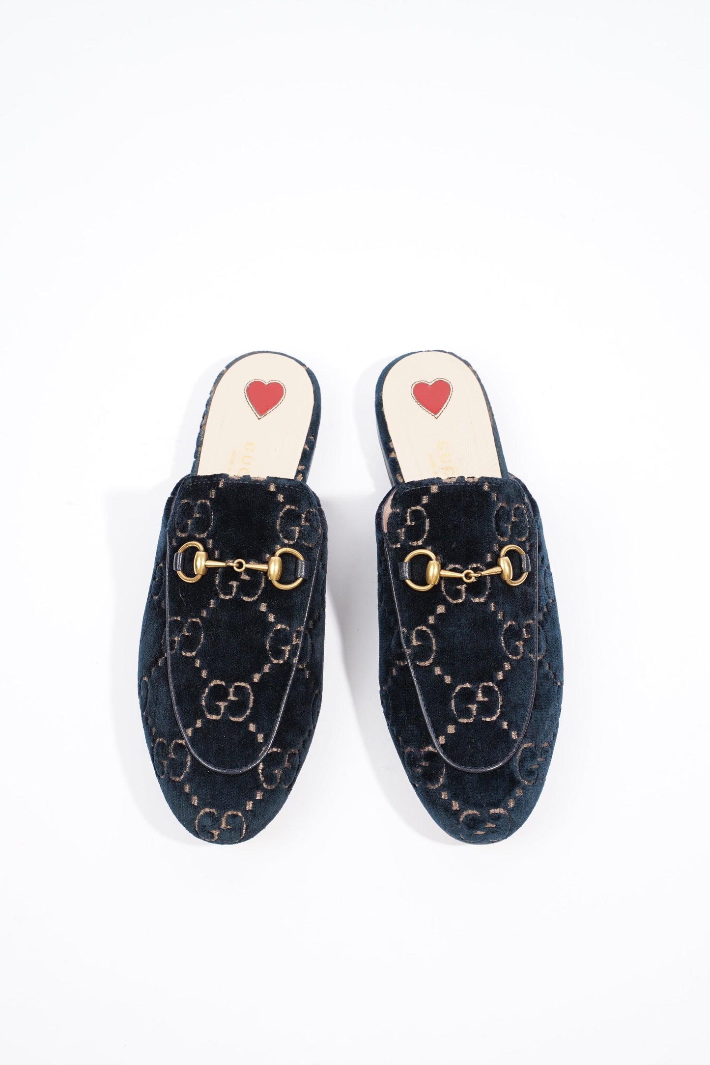 Gucci Womens Jumbo GG Princetown Slipper Navy EU 37.5 / UK 4.5