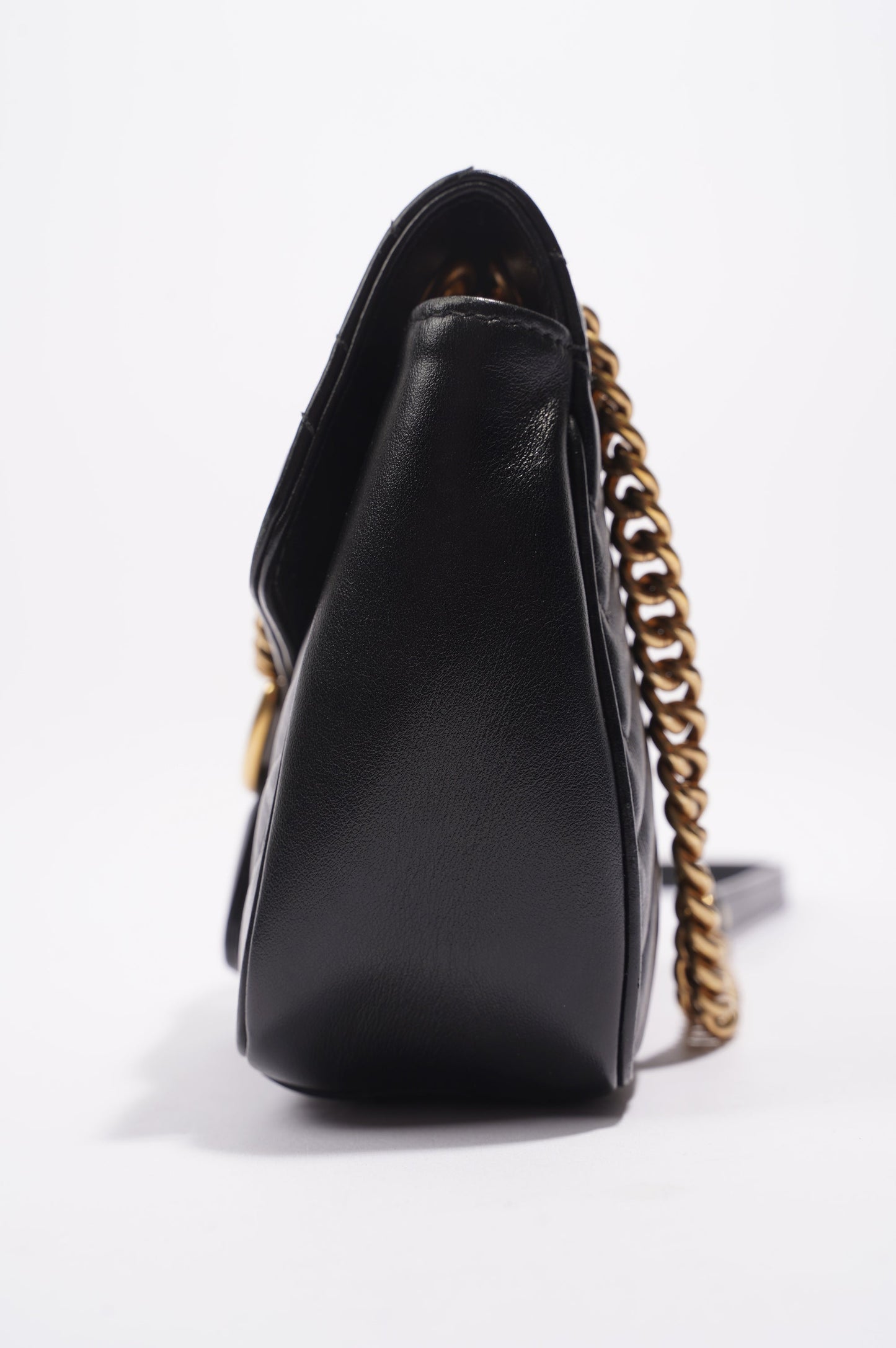 Gucci Marmont GG Flap Bag Black Leather Small
