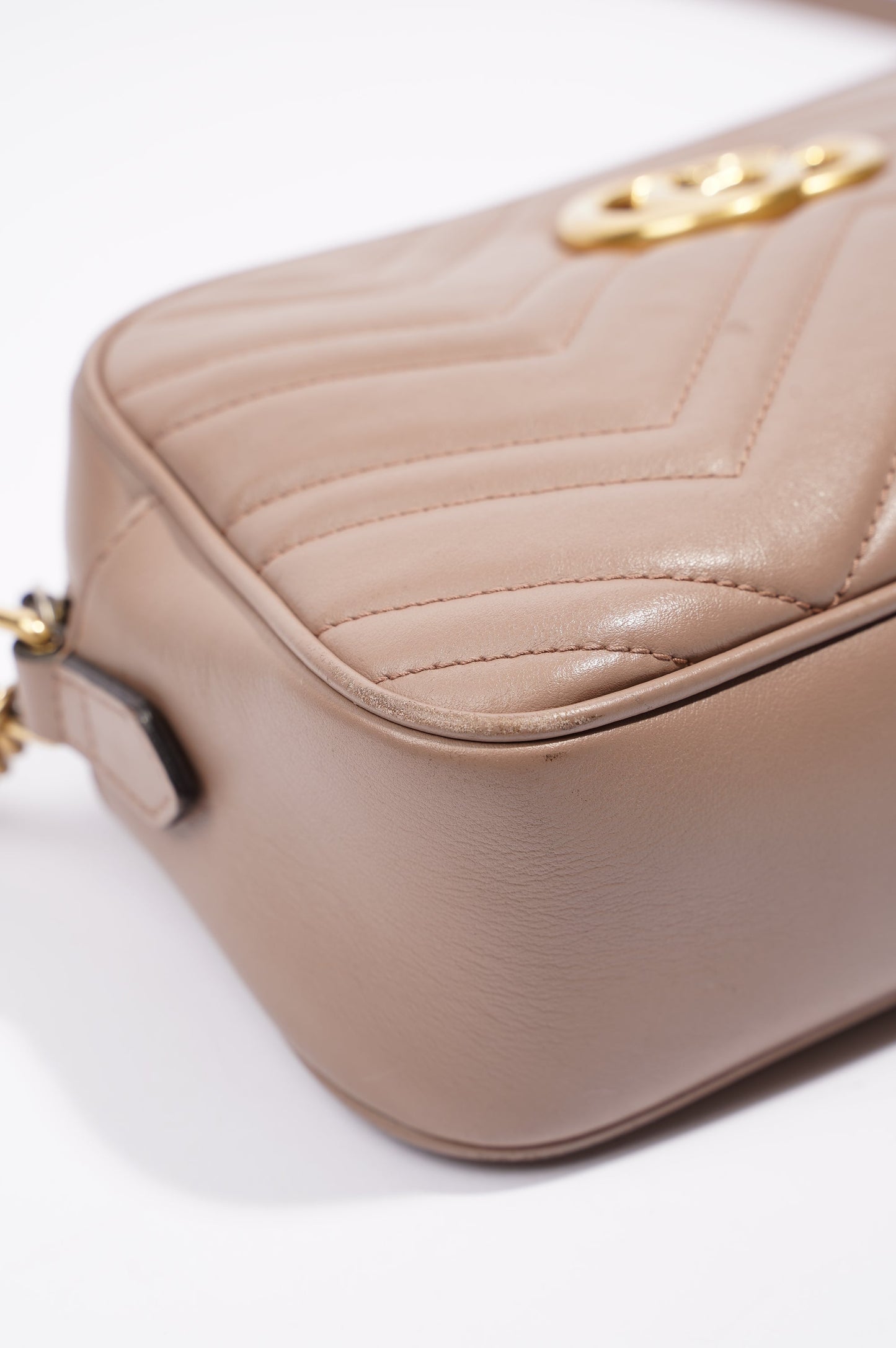 Gucci Womens Marmont Zip Nude / Gold Small