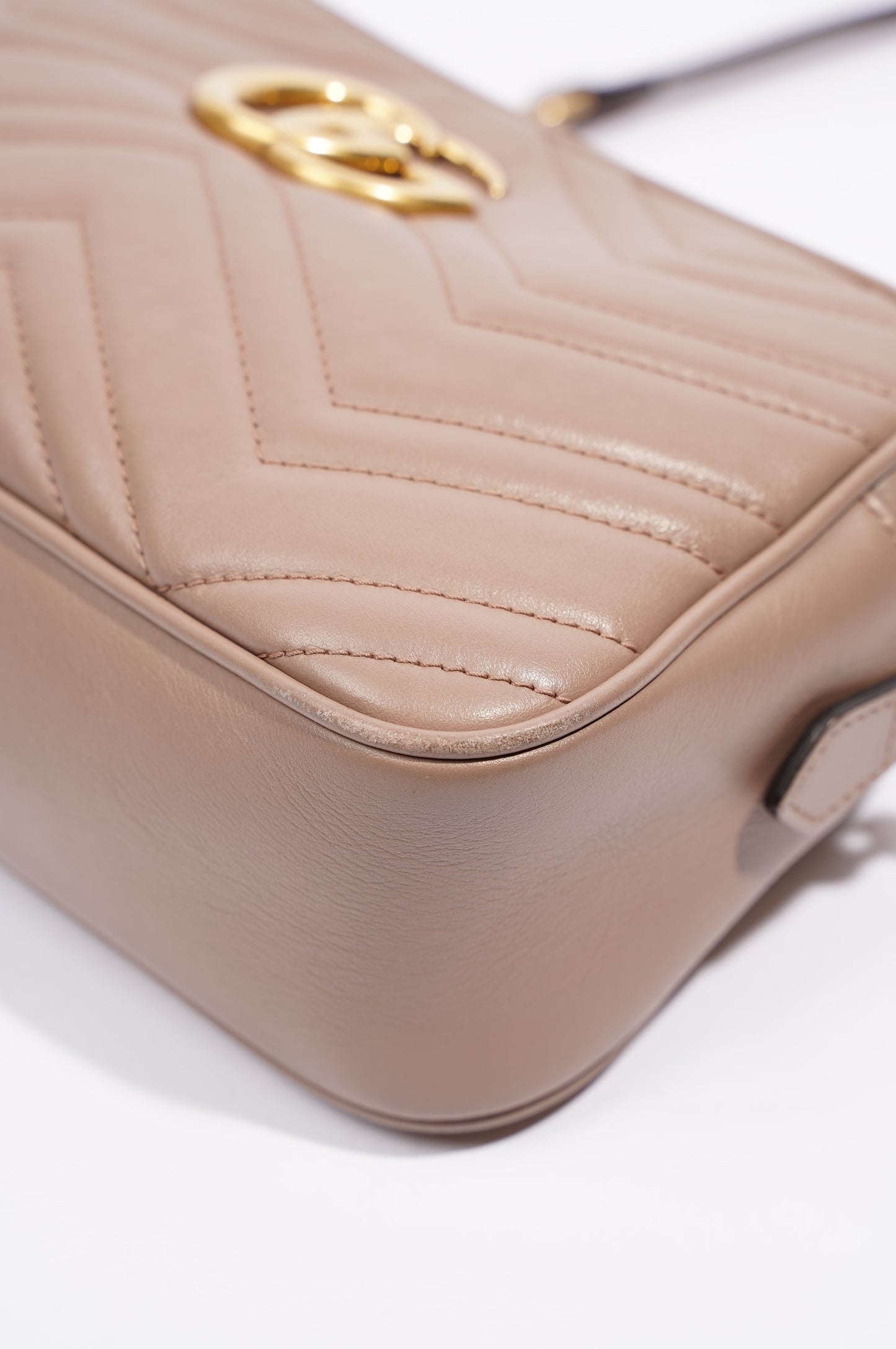 Gucci Womens Marmont Zip Nude / Gold Small