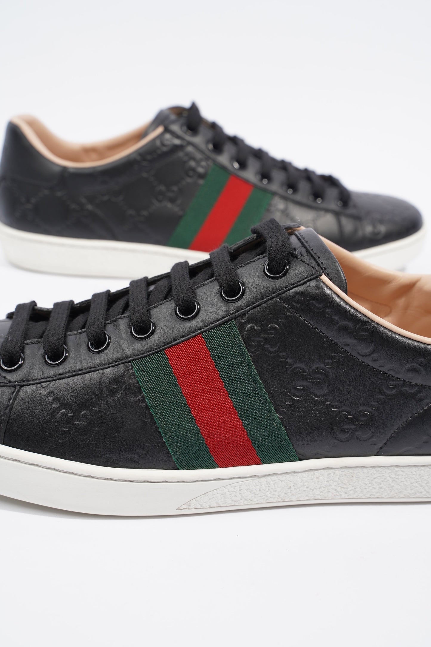 Gucci Ace Black Guccissima EU 39 / UK 6