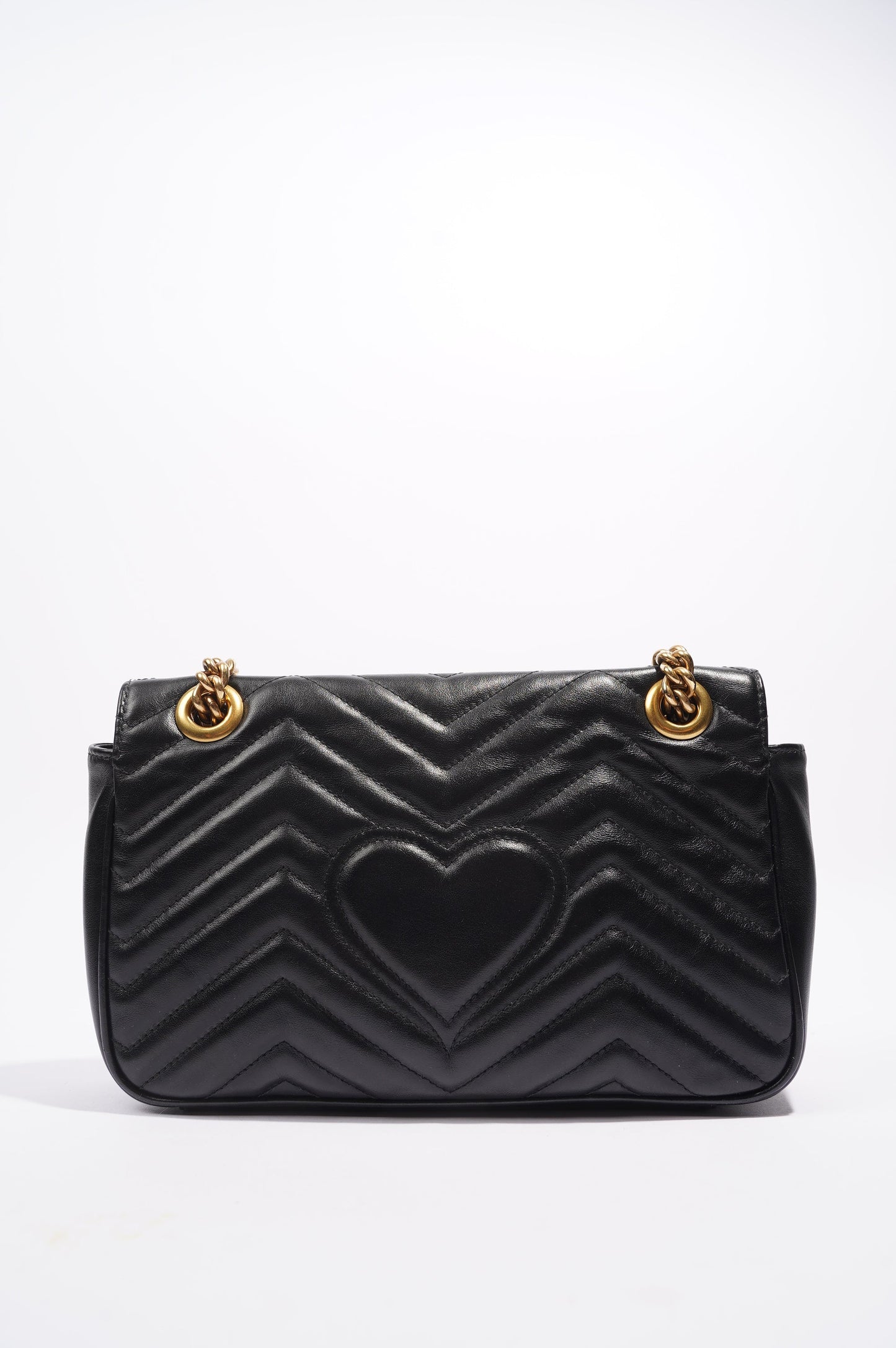 Gucci Marmont GG Flap Bag Black Leather Small