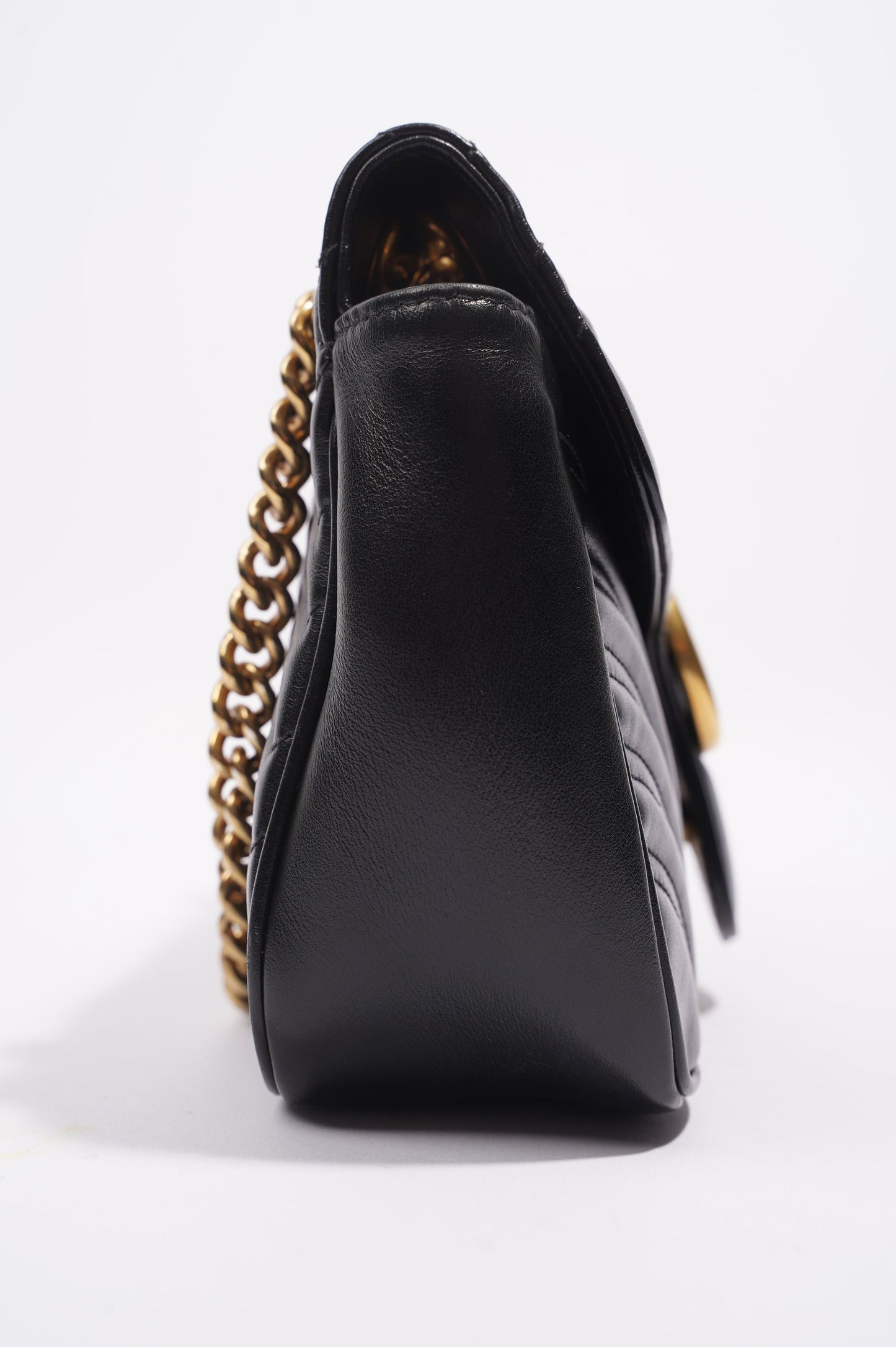 Gucci Marmont GG Flap Bag Black Leather Small