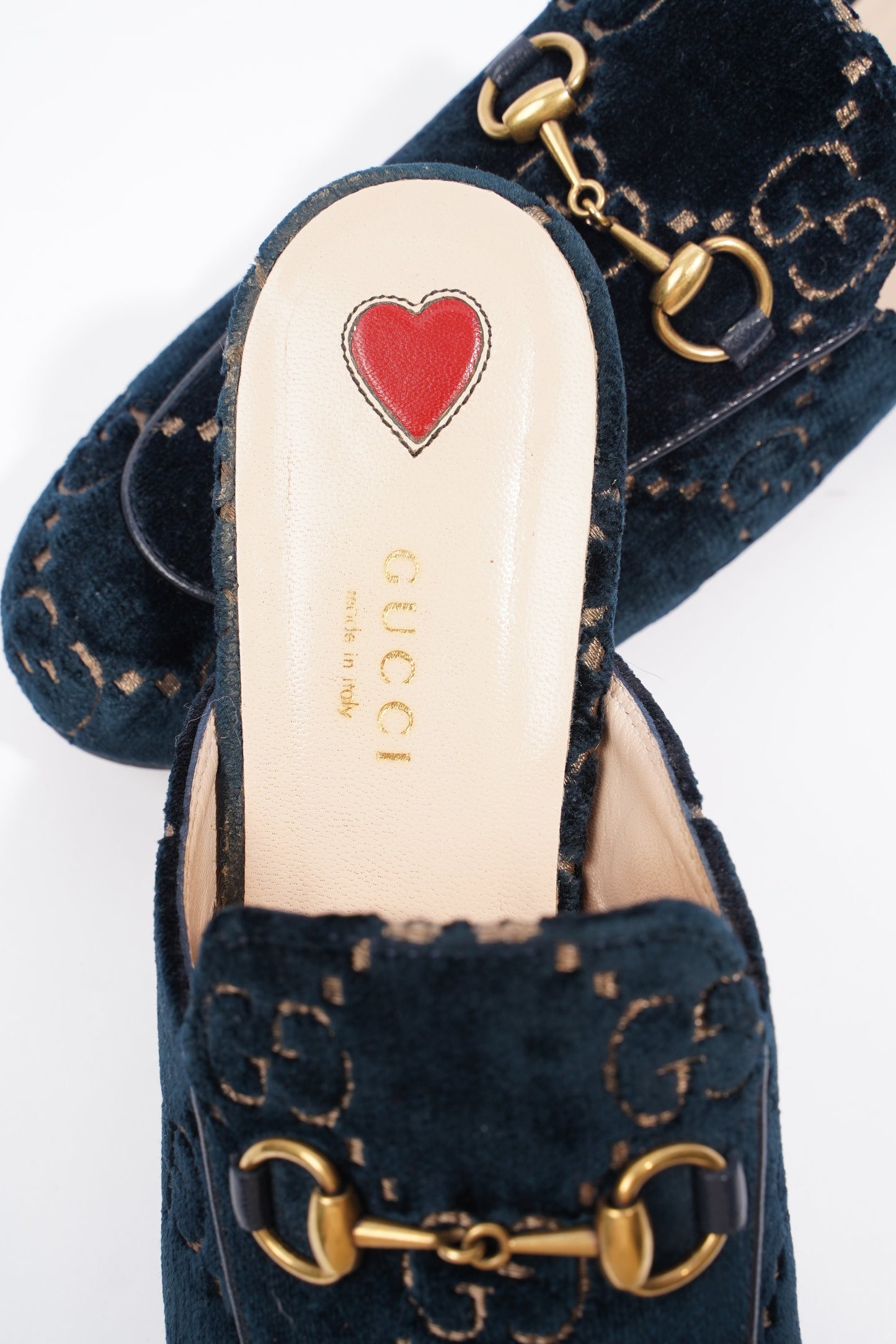 Gucci Womens Jumbo GG Princetown Slipper Navy EU 37.5 / UK 4.5