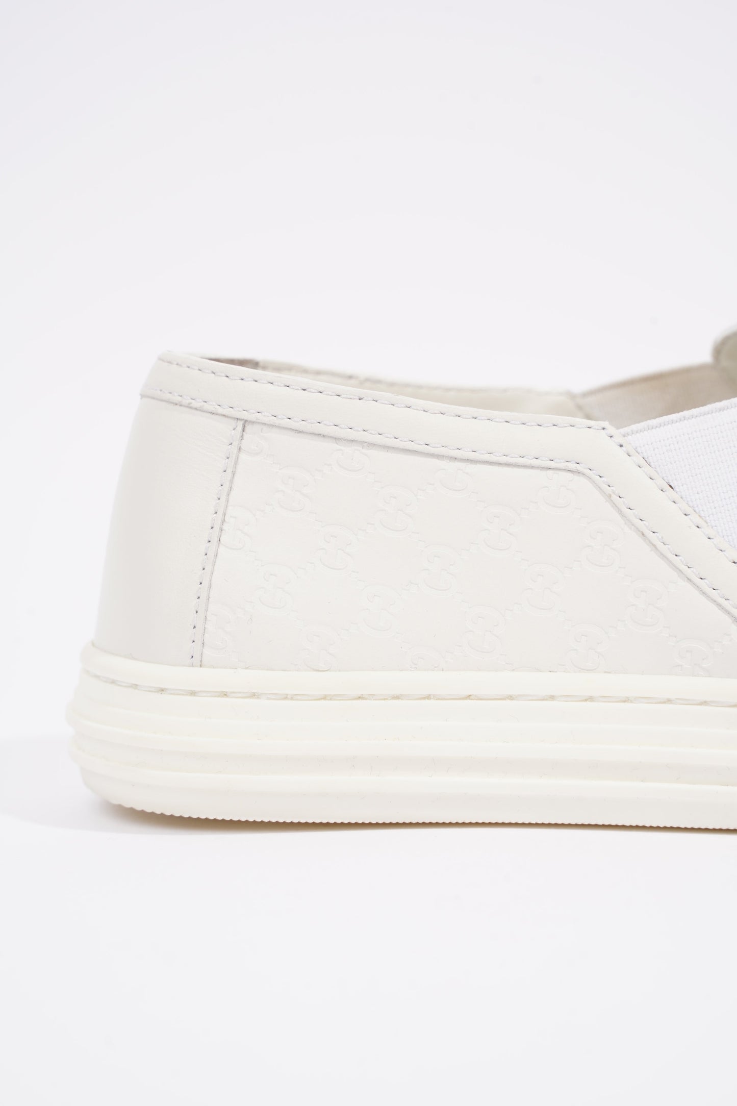 Gucci Womens Slip On Sneaker White Guccissima EU 37 / UK 4