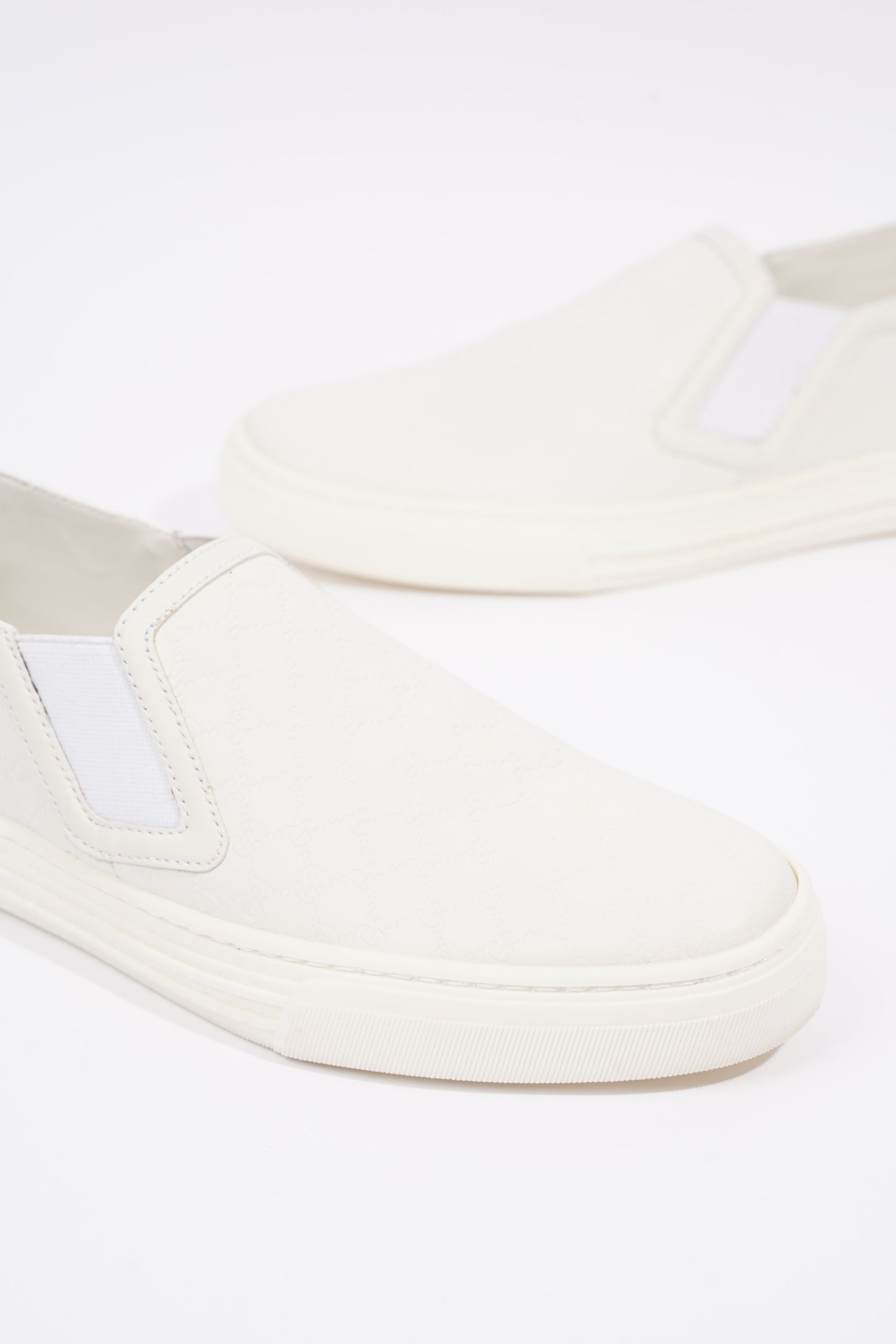 Gucci Womens Slip On Sneaker White Guccissima EU 37 / UK 4