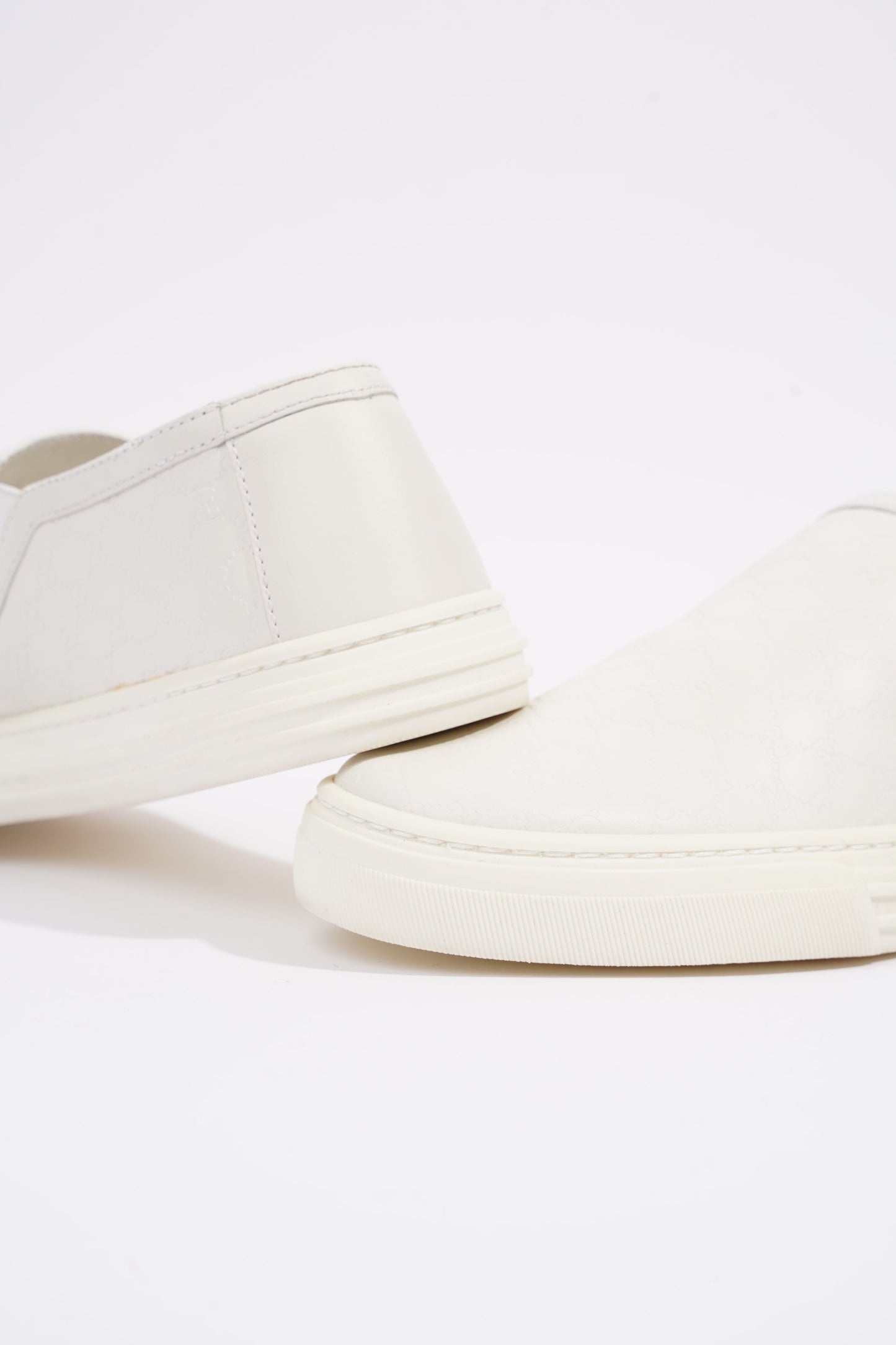 Gucci Womens Slip On Sneaker White Guccissima EU 37 / UK 4