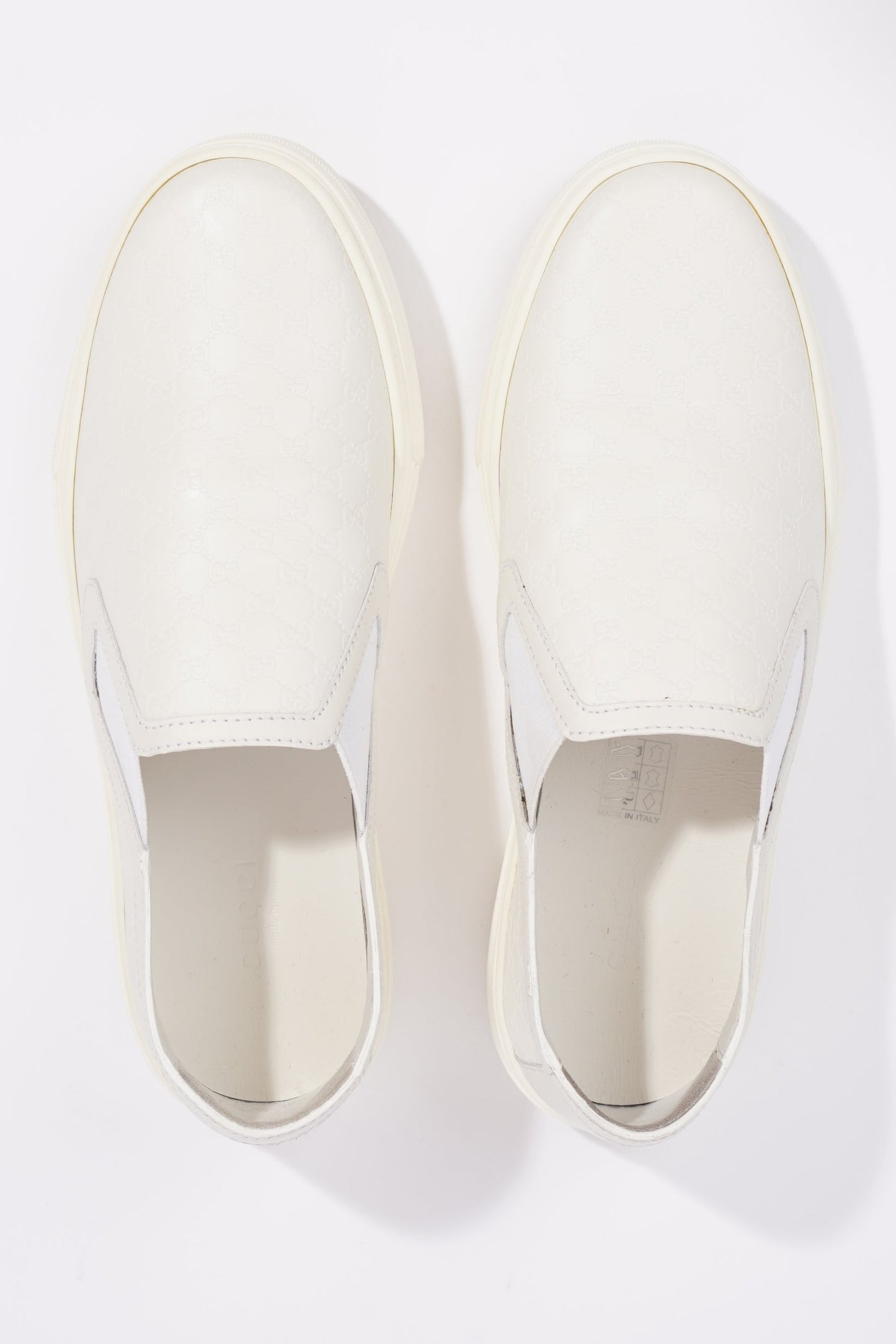 Gucci Womens Slip On Sneaker White Guccissima EU 37 / UK 4