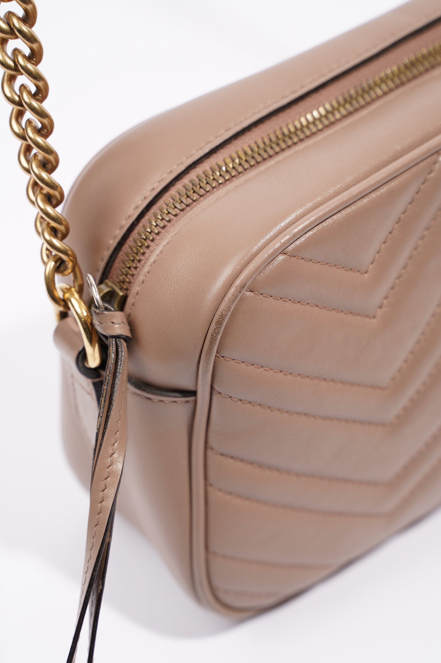 Gucci Womens Marmont Zip Nude / Gold Small
