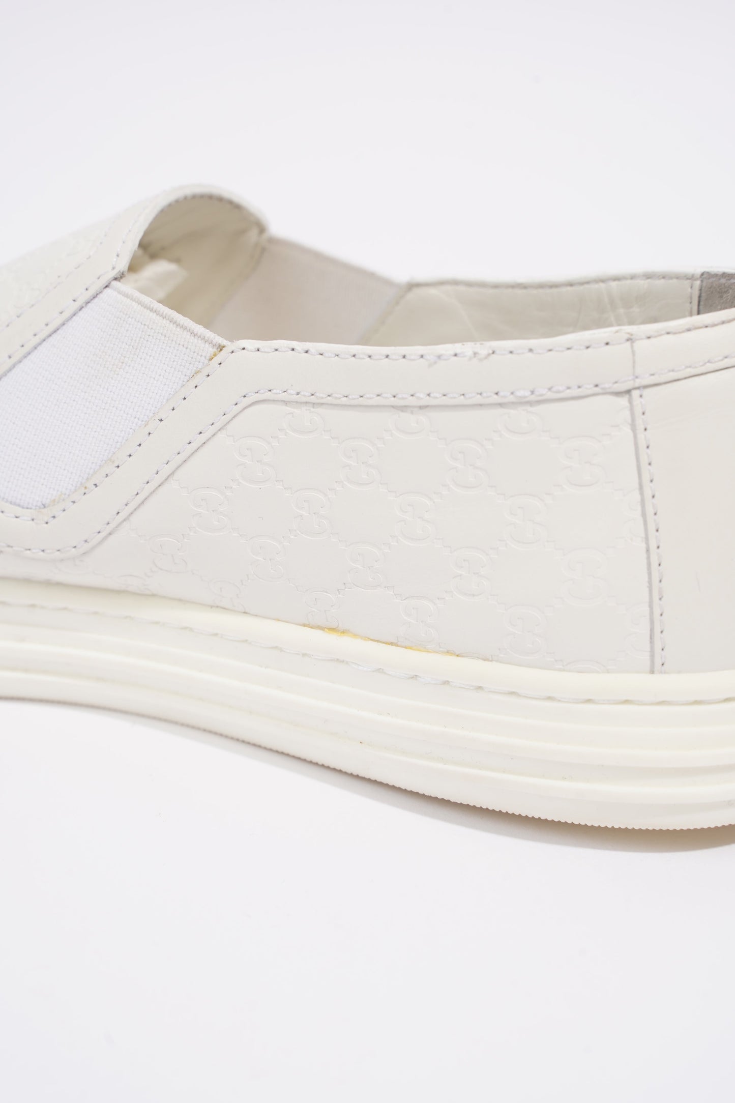 Gucci Womens Slip On Sneaker White Guccissima EU 37 / UK 4