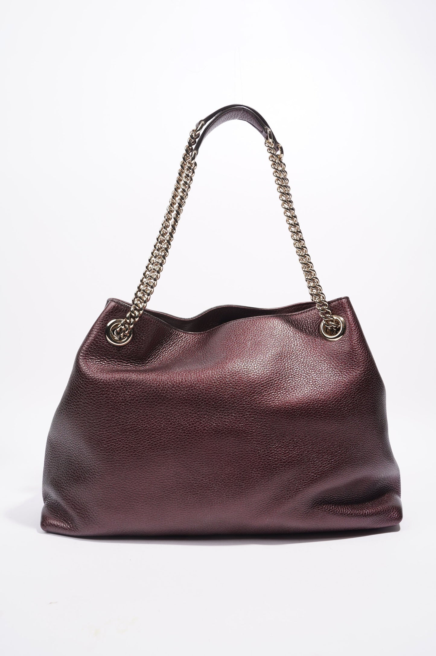 Gucci Womens Soho Chain Bag Purple Leather