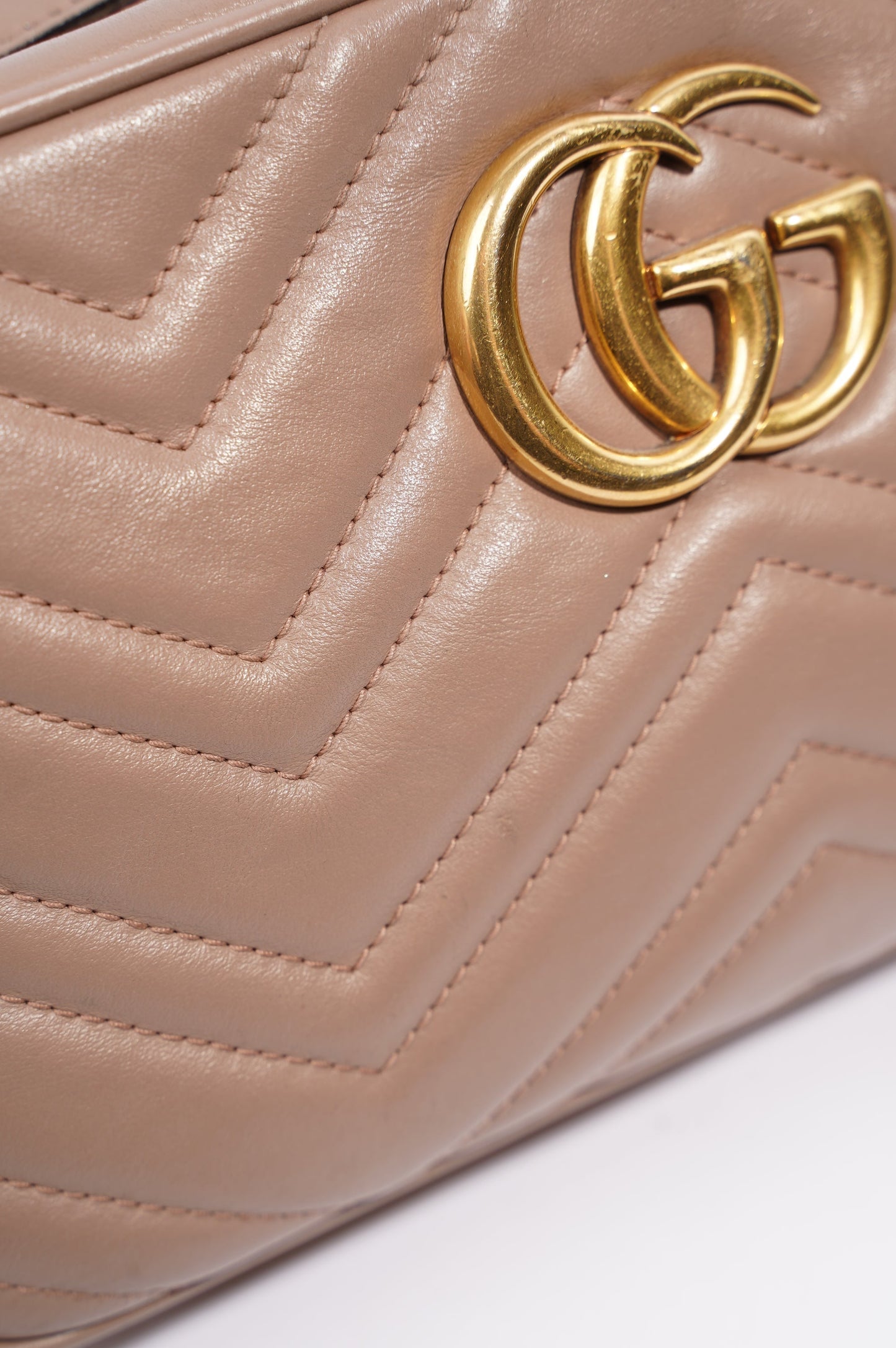 Gucci Womens Marmont Zip Nude / Gold Small