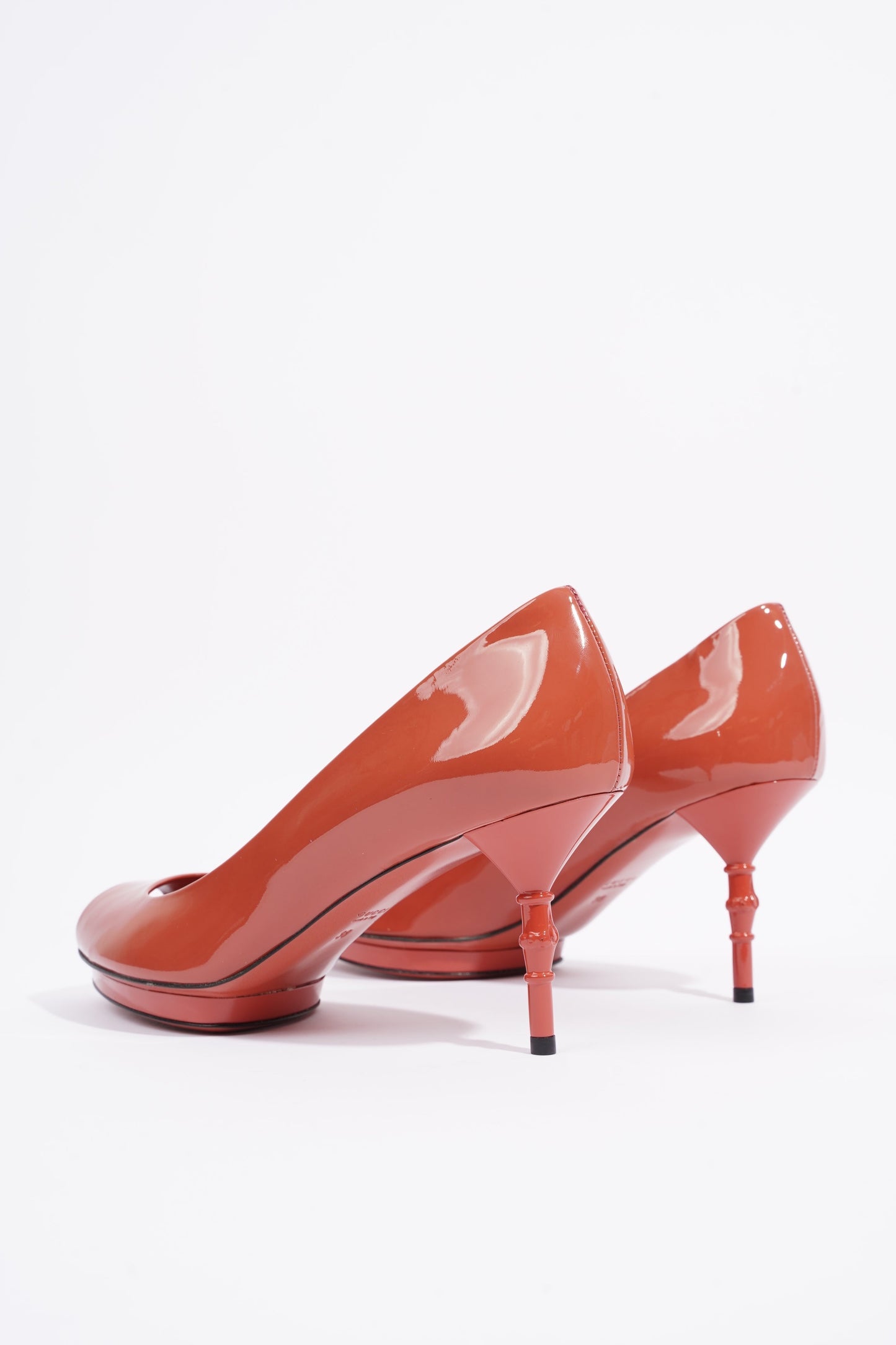 Gucci Womens Bamboo Pump Dark Coral EU 38 / UK 5