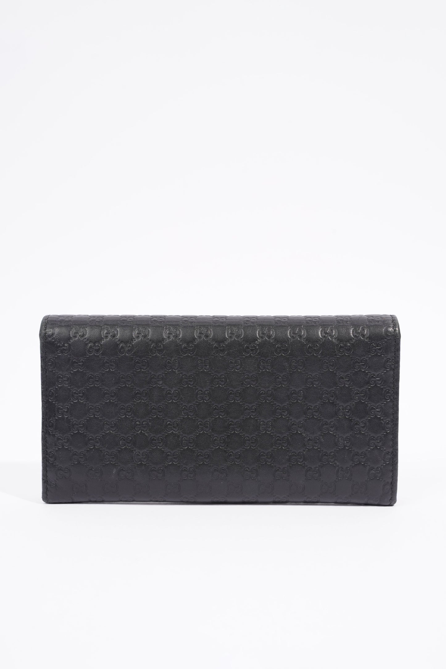 Gucci Bi-Fold Wallet Guccissima Black Leather