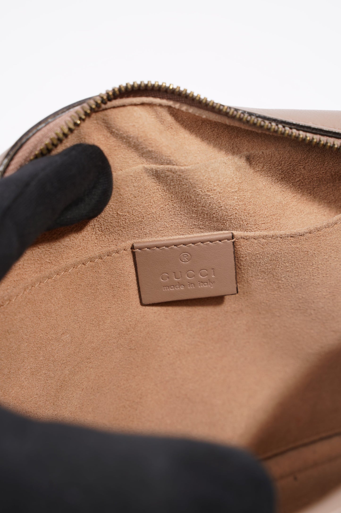 Gucci Womens Marmont Zip Nude / Gold Small