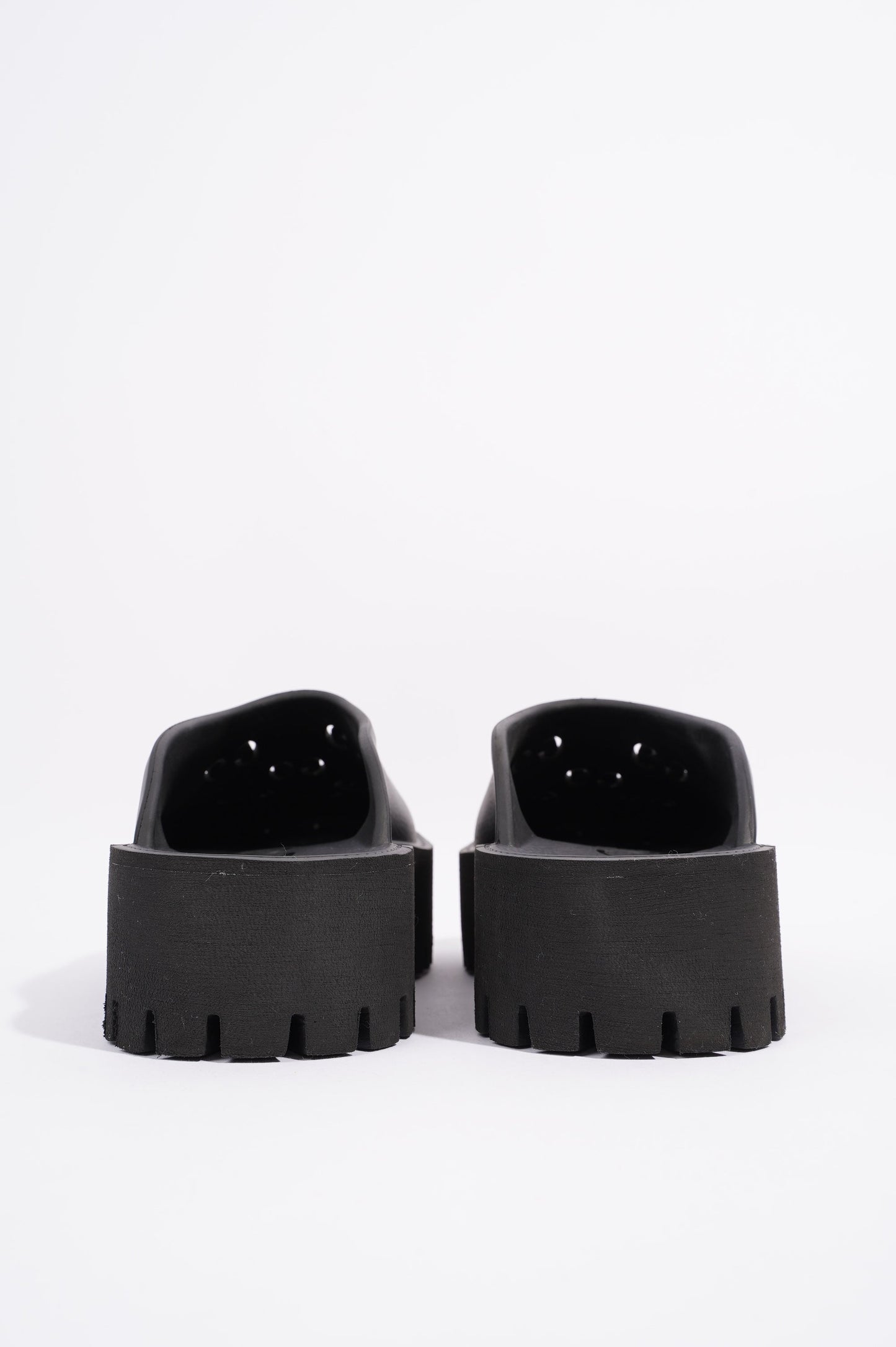 Gucci Womens Platform Perforated G Sandal Black EU 40 / UK 7