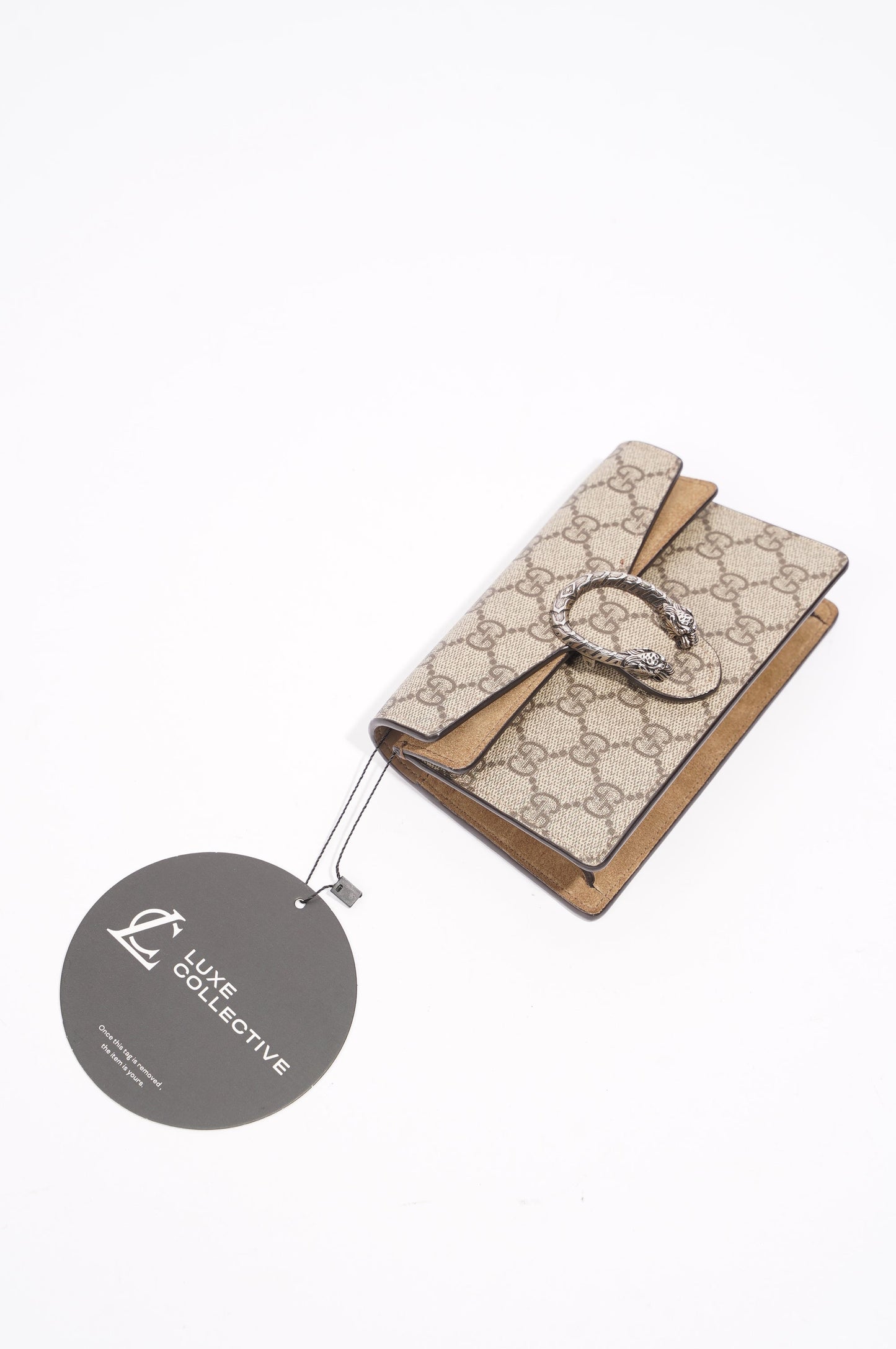 Gucci Womens Dionysus Bag Brown Canvas Super Mini