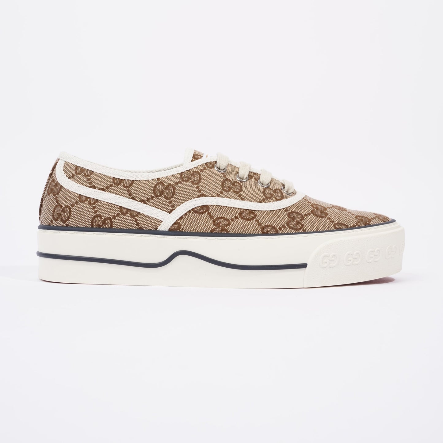 Gucci Tennis 1977 GG Brown GG Logo Canvas EU 38 UK 5